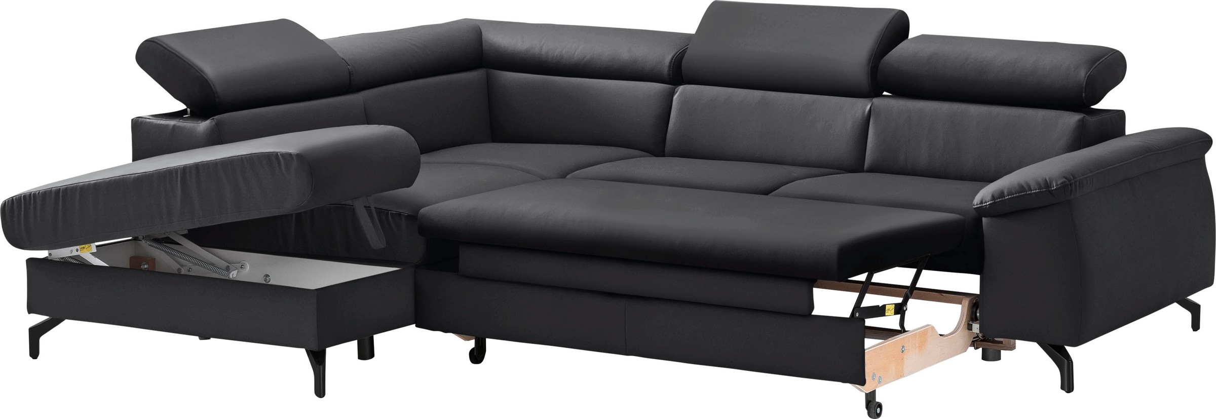 COTTA Ecksofa »Komaris L-Form«, mit Kopfteilverstellung, wahlweise mit Bettfunktion & Bettkasten