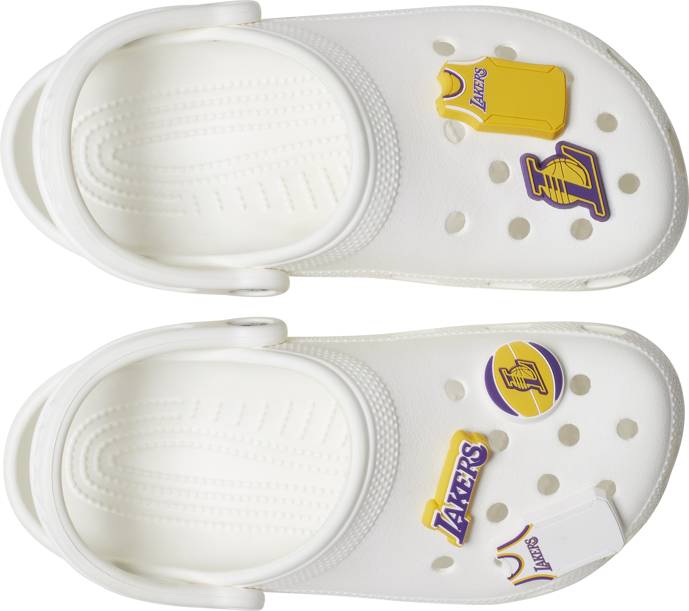 Crocs Schuhanstecker »Jibbitz™ NBA Los Angeles Lakers«, (Set, 5 tlg., Kein Spielzeug. Nicht für Kinder unter 3 Jahren geeignet), zum Anstecken