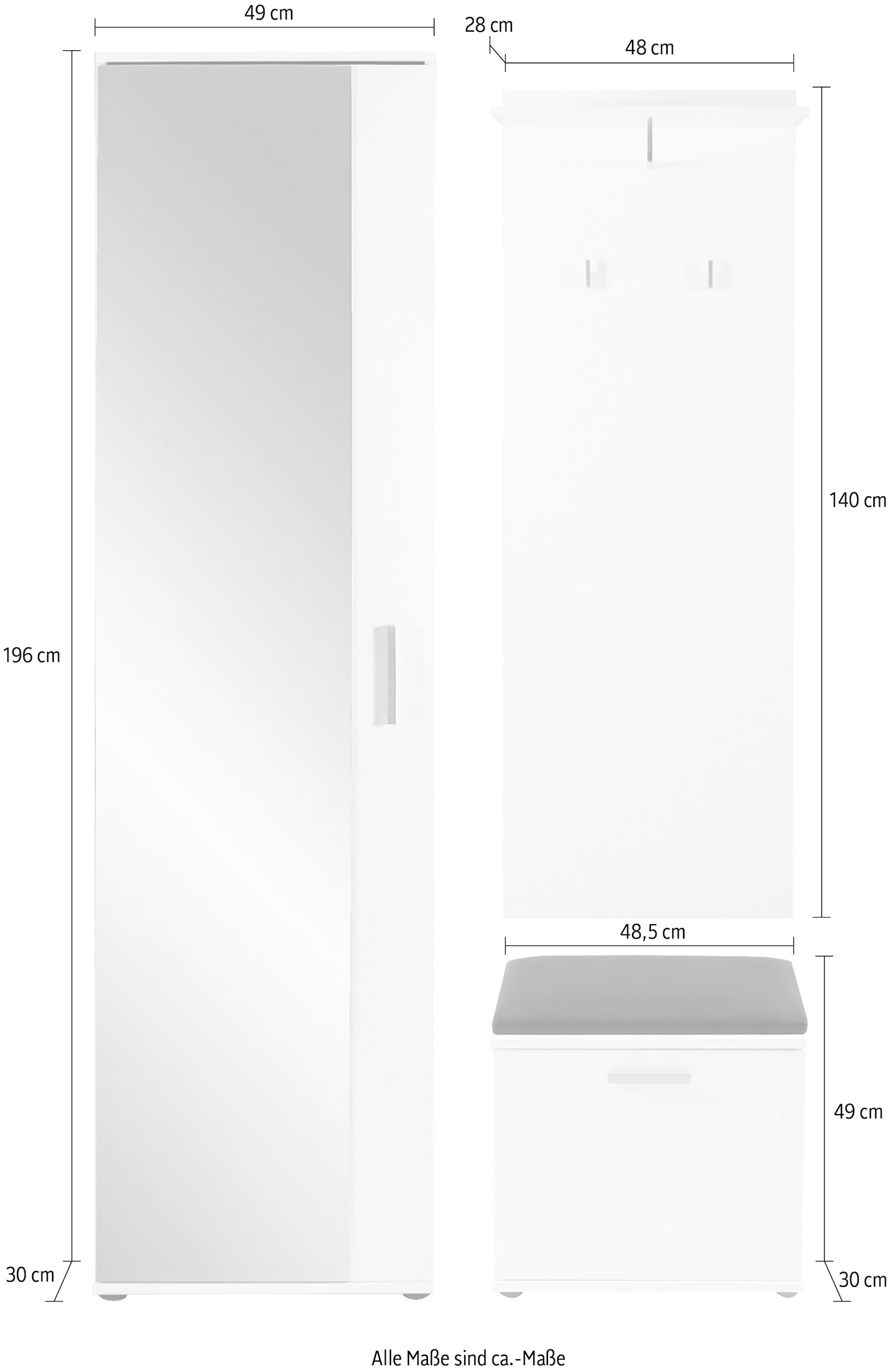 INOSIGN Garderoben-Set »Jakob« 3 Stk. tlg.