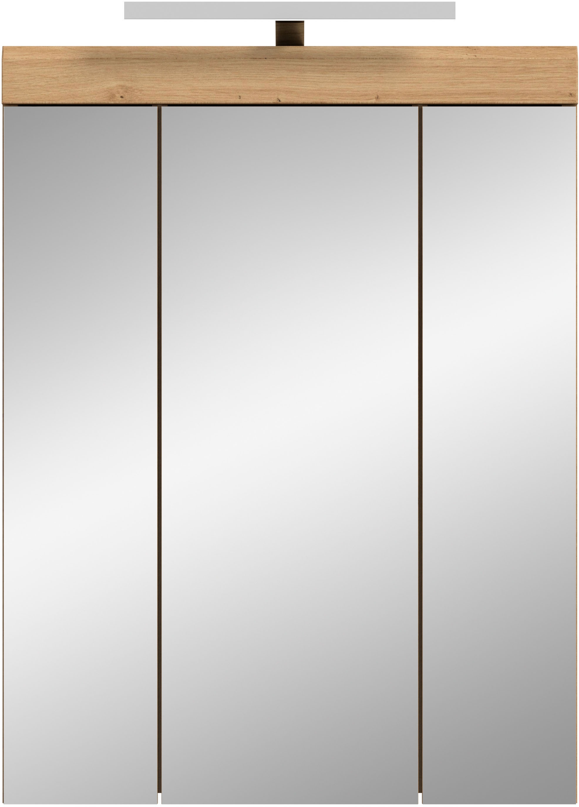 INOSIGN Spiegelschrank »Siena, Breite 60cm, inkl. Beleuchtung, 3 Spiegeltüren, 9 Fächer«, (Set), in verschiedenen Farben erhältlich, Badmöbel, Spiegel, Badschrank, Bad