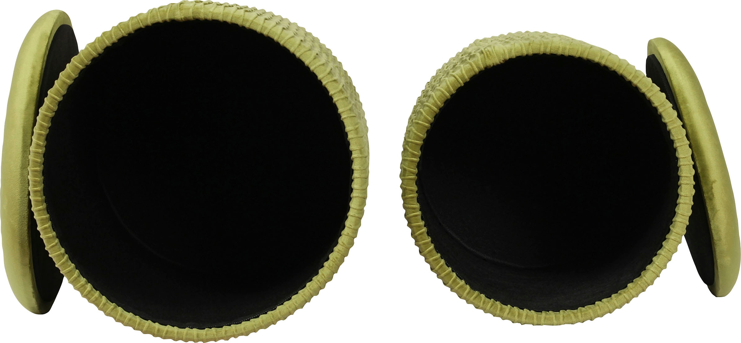 Kayoom Sitzhocker »Hocker Milas 2er-Set, Praktischer und versteckter Stauraum«, (Set, 2 St.), stapelbar, mit Stauraum, Edelstahlsockel, Farbenfroh unaufdringlich