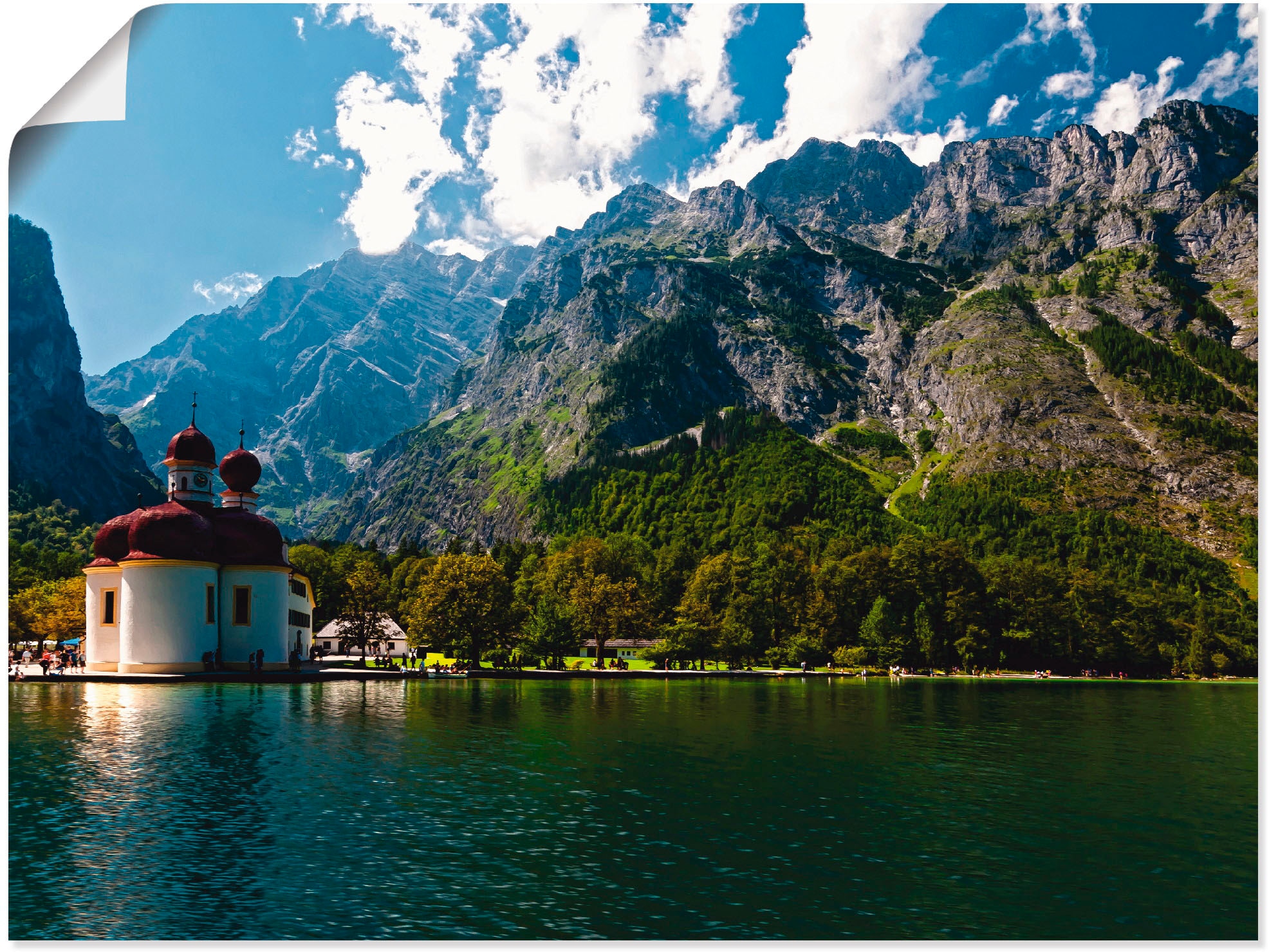 Wandbild »St. Bartholomä (Königssee) I«, Berge, (1 St.), als Leinwandbild, Poster,...