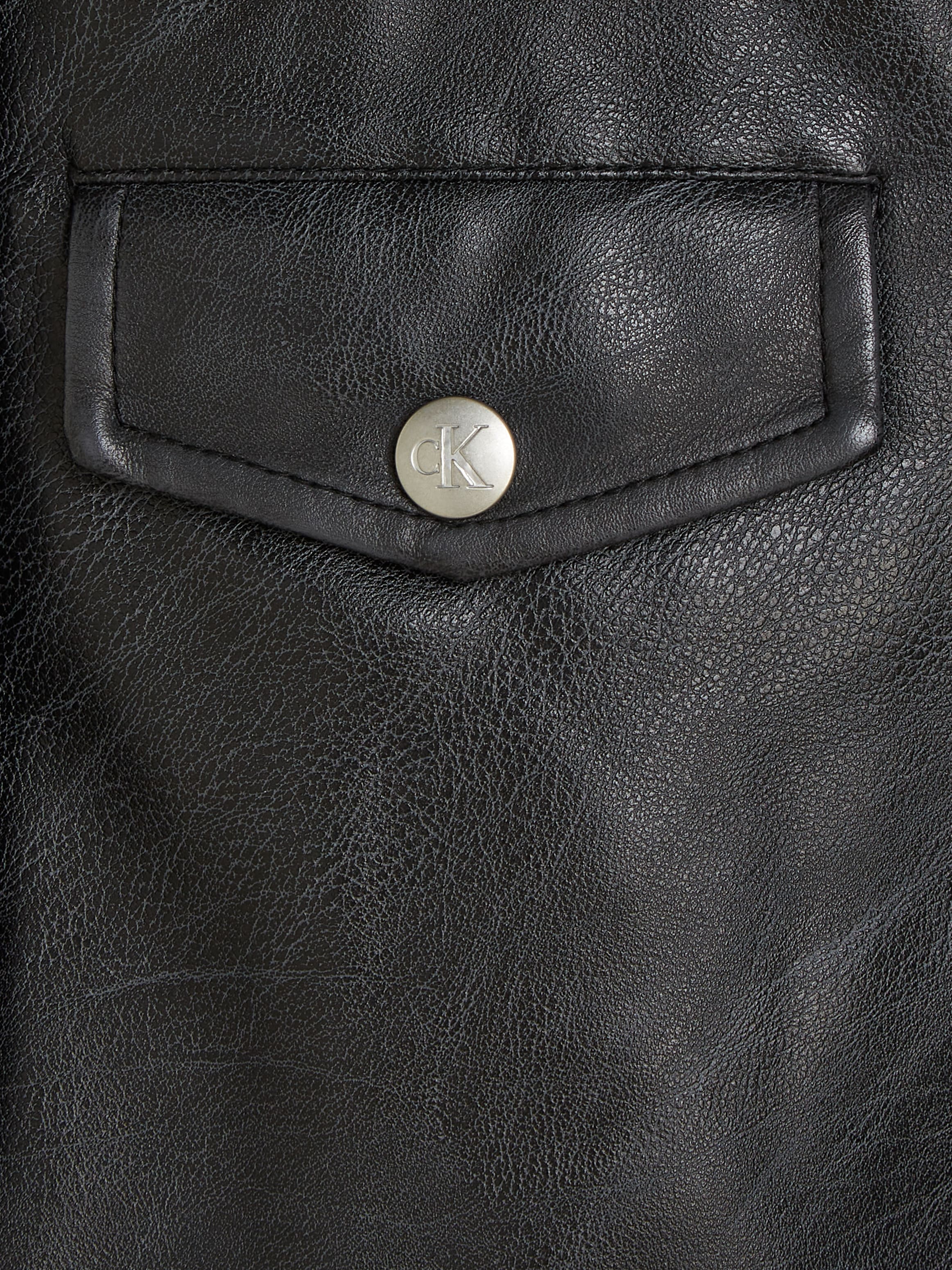 Calvin Klein Jeans Lederimitatjacke »SHORT FAUX LEATHER JACKET«