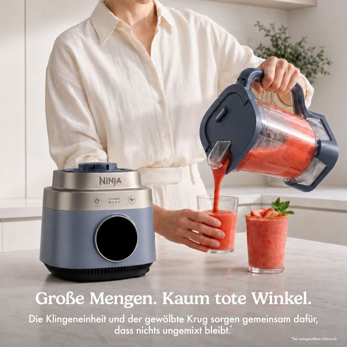 NINJA Standmixer »LB201EUBL1 Ninja CrushBOSS intelligenter Mixer – Graublau« 1200 W
