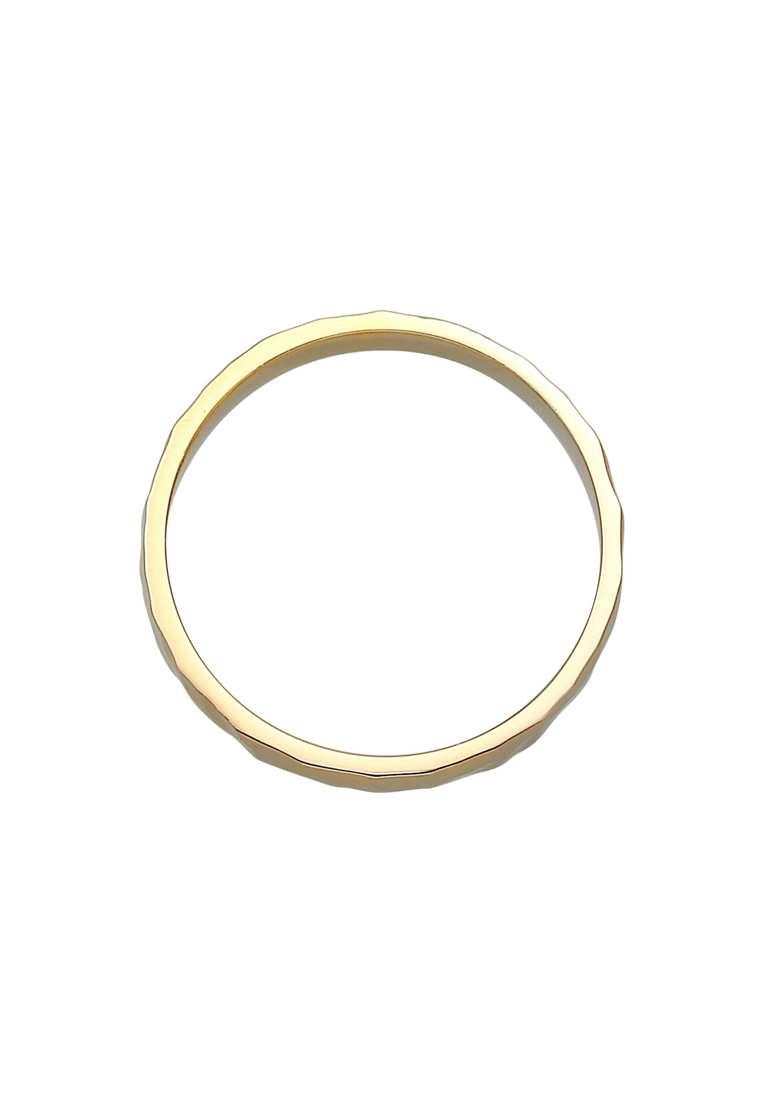 Elli Silberring »Ring Basic Bandring Fein Gehämmert 925 Silber«