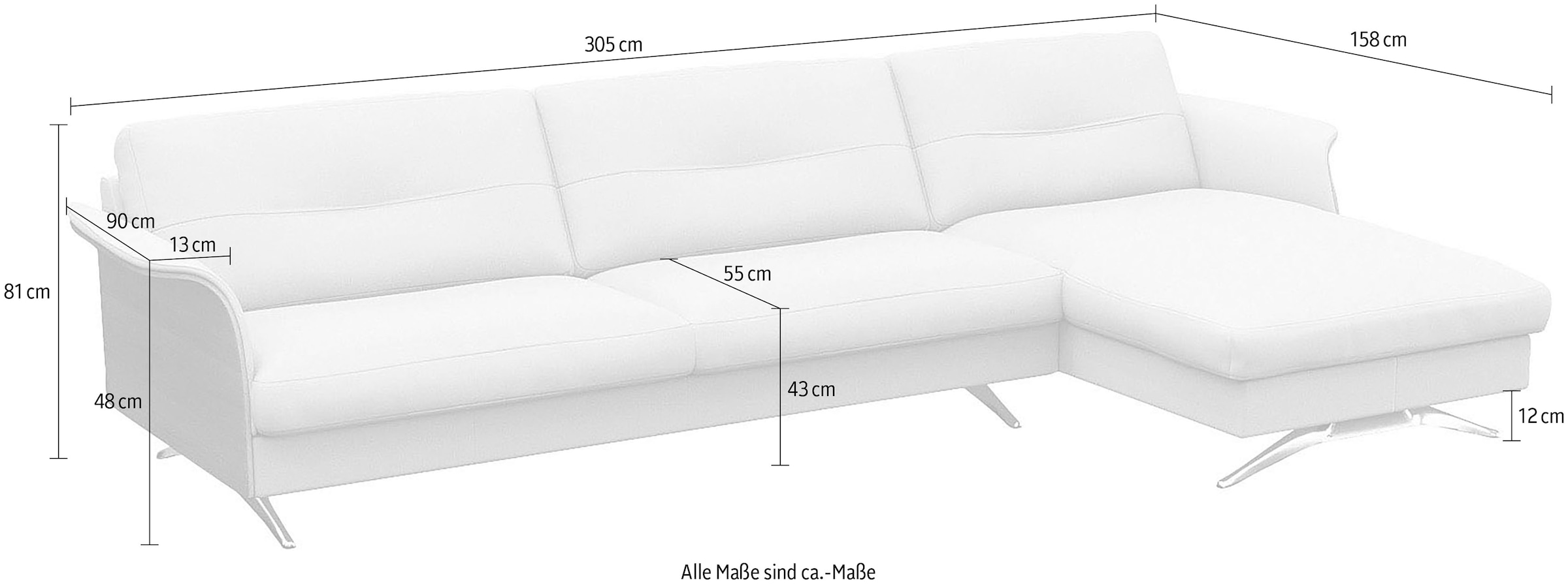 FLEXLUX Ecksofa »Glow, super bequem durch hochwertigem Sitzaufbau mit Federkern, L-Form«, Modernes skandinavisches Design