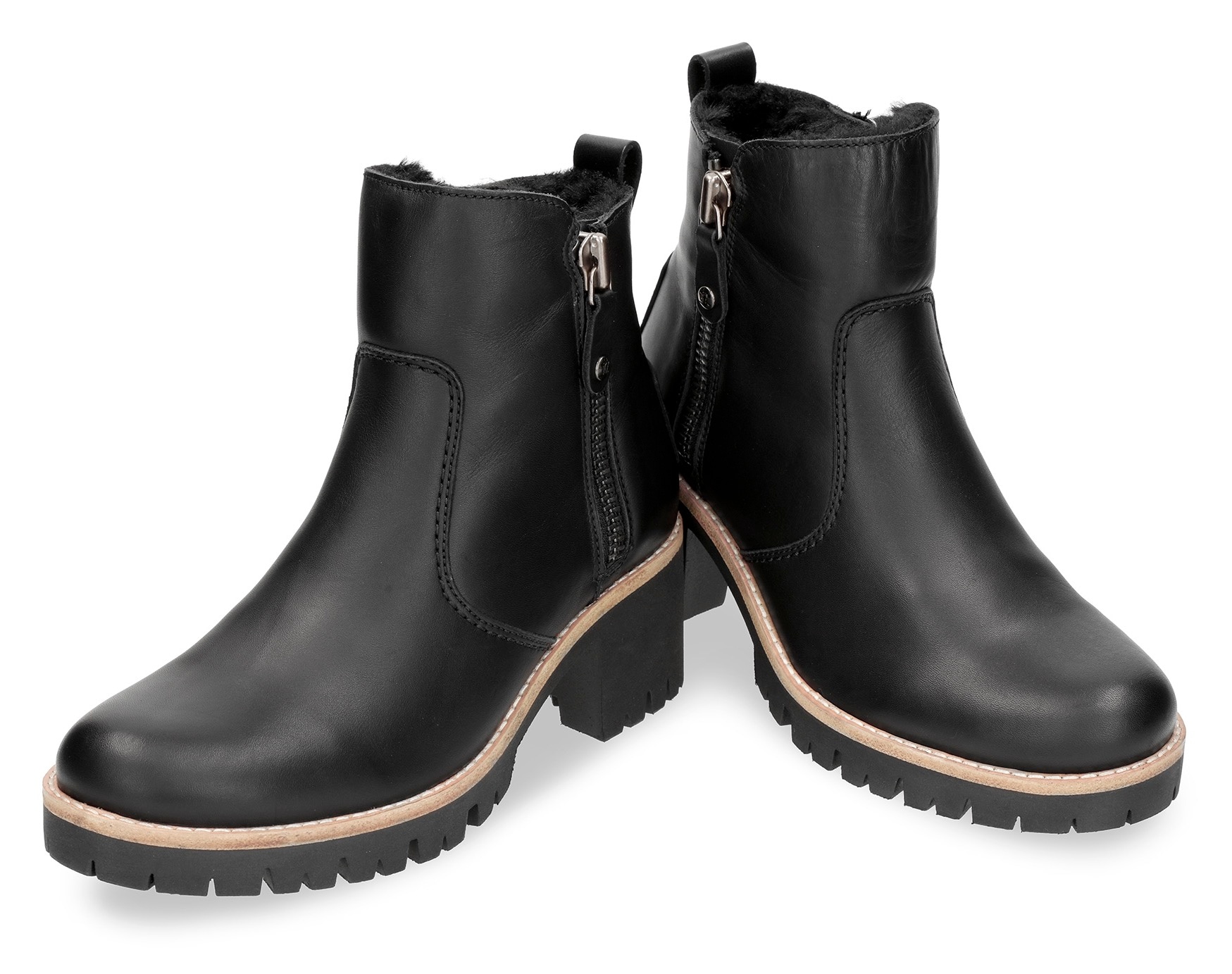 Panama Jack Winterstiefelette, Boots, Profilsohle, Warmfutter, Reißverschlüsse, mit Anziehlasche