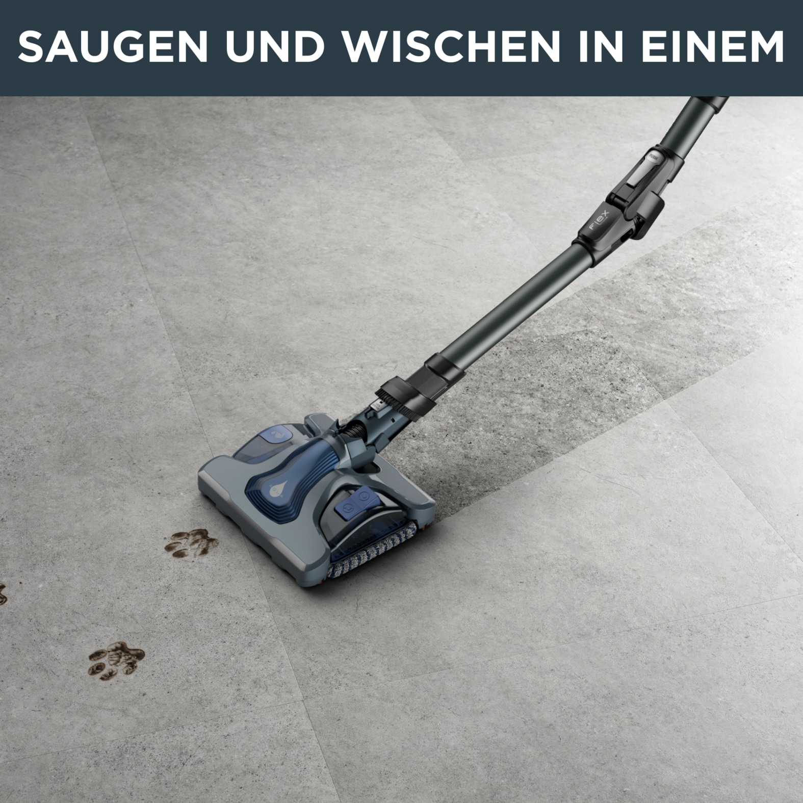 Rowenta Akku-Hand-und Stielstaubsauger »X-Force Flex 12.60 Aqua, Saugen und Wischen, automatischer Modus«, leistungsstark, Aqua Düse, hohes Fassungsvermögen, Flex-Gelenk, RH98C8