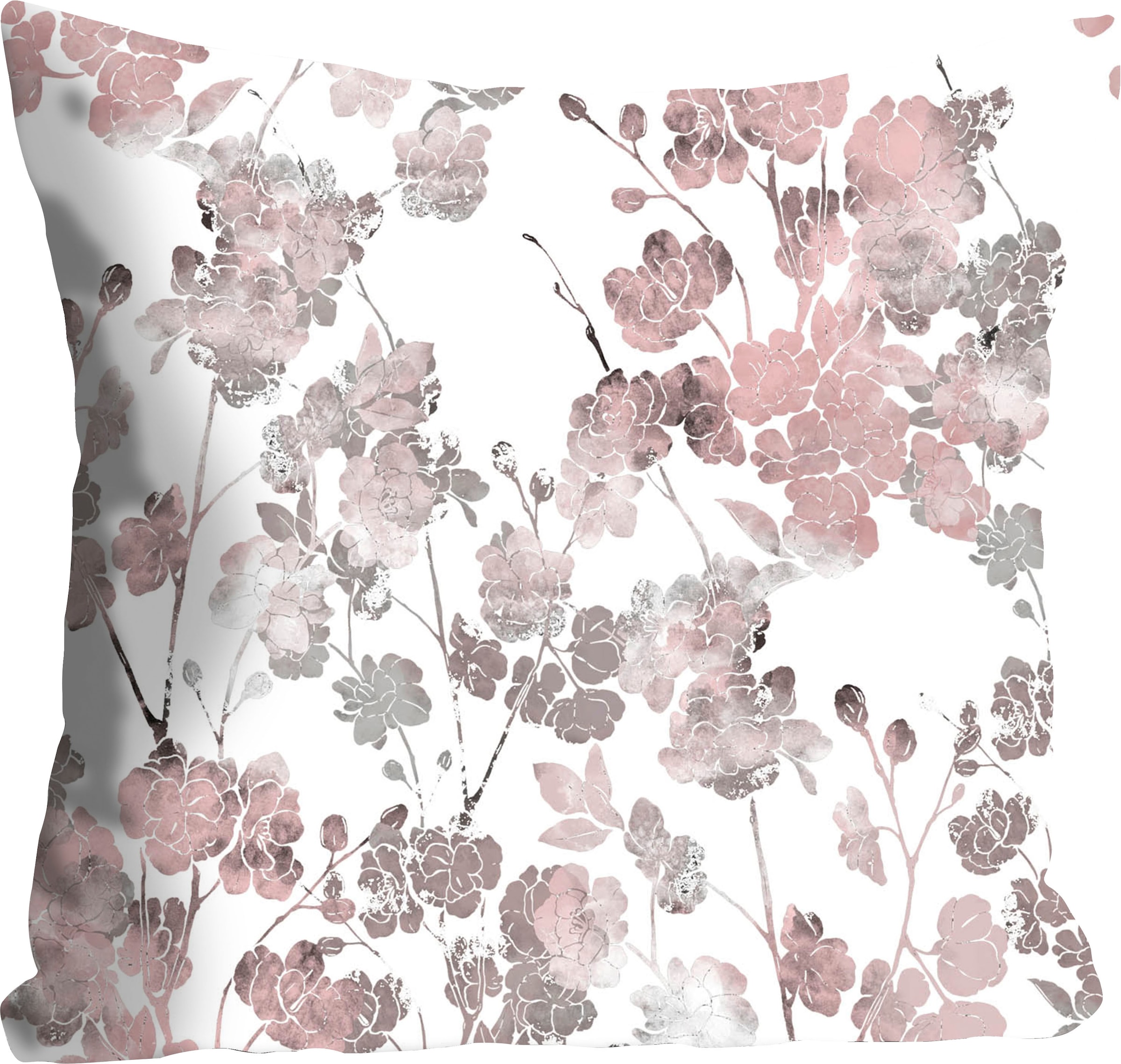 queence Dekokissen »Christoph«, Kissenhülle,Pastellfarbene Blumen,Florales Design,Zart,Farbenfroh