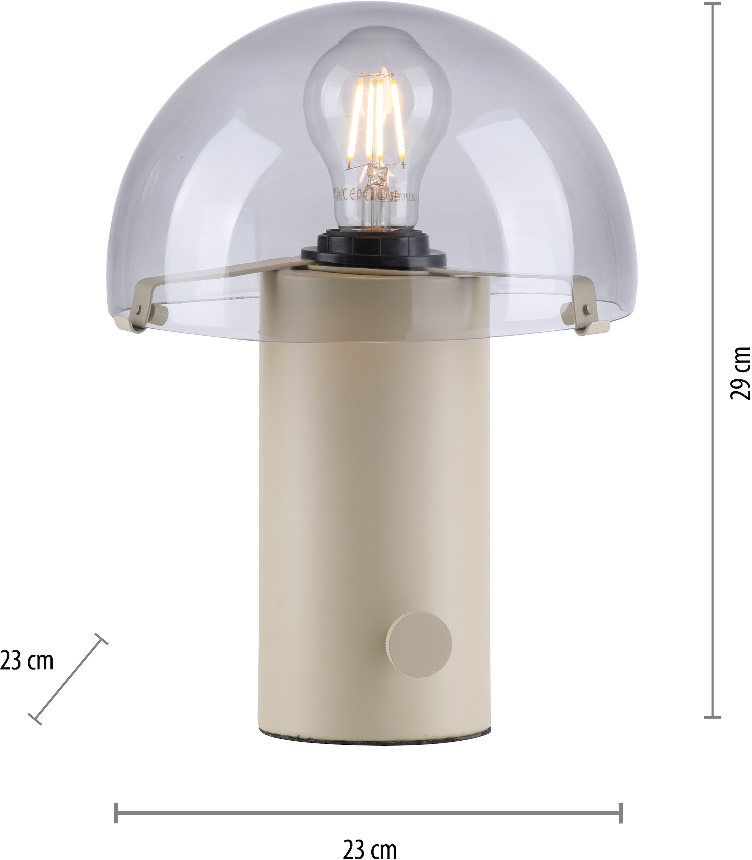 andas Tischleuchte »Skickja«, E27, kaufen 3 Pilzlampe Jahren XXL mit skandinavisch Drehschalter, online | Tischlampe Garantie