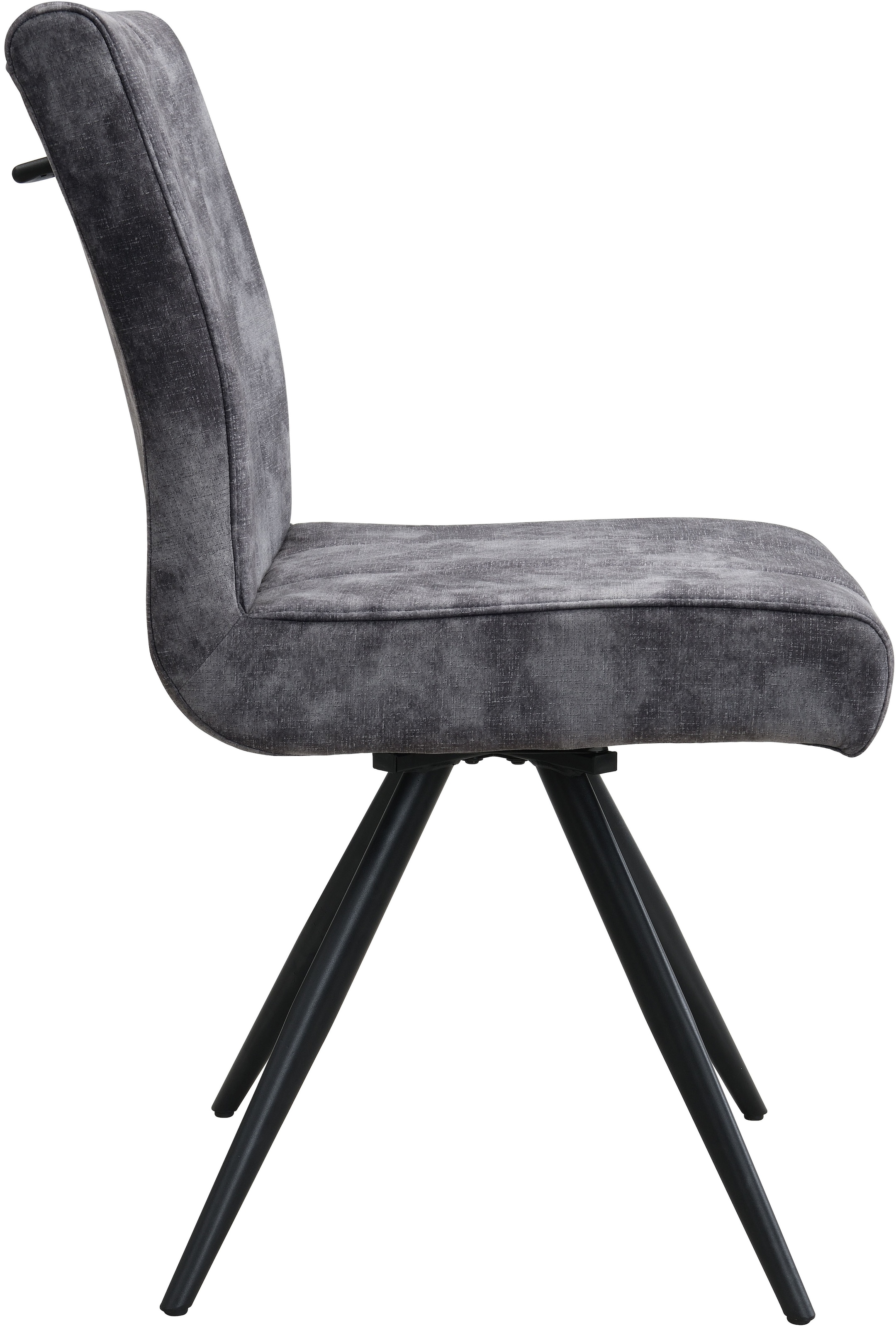 HELA Drehstuhl »PORTO« (Set) 1 Stk.4-Fuß, 360° drehbar, Federkorb, Vintage Velvet Optik, mit Griff