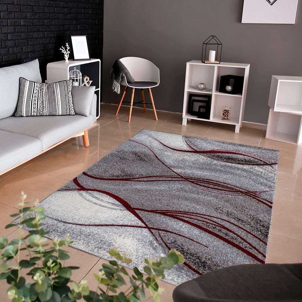 Home affaire Teppich »Tritom«, rechteckig, mit besonders weichem Flor,  Kurzflor, modernes Wellen Muster online kaufen