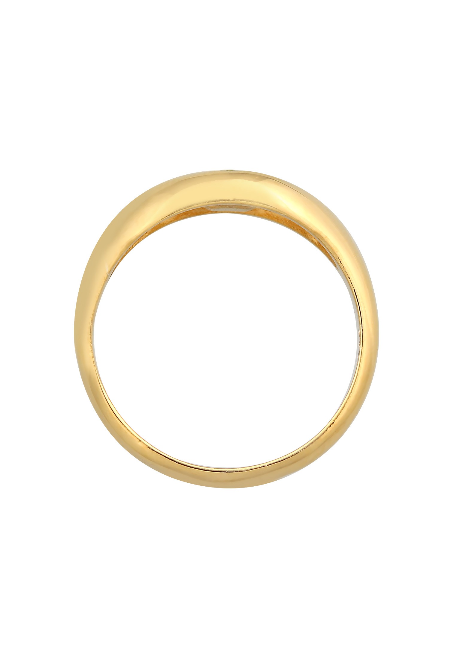 HAZE & GLORY Silberring »Ring Siegelring Smaragd - Moment 375 Gelbgold«