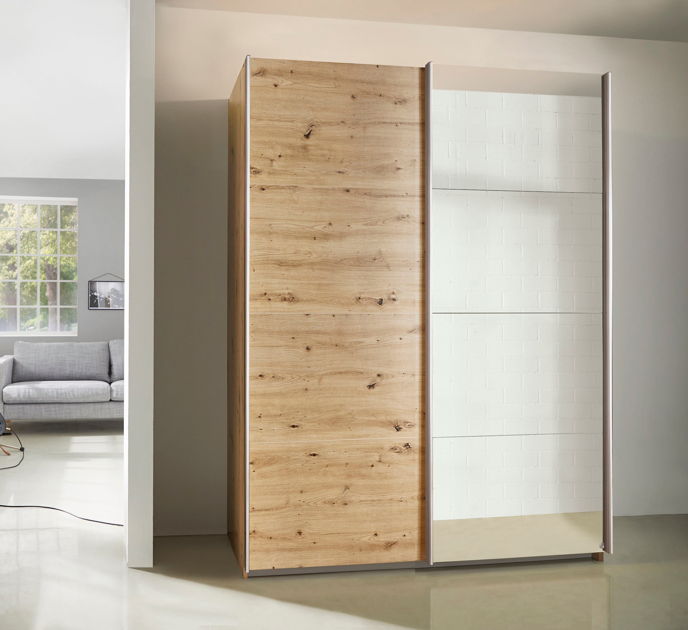 rauch Schwebetürenschrank »Subito Kleiderschrank Bestseller«, Schlafzimmerschrank Schrank Garderobe mit 4 Spiegelelementen