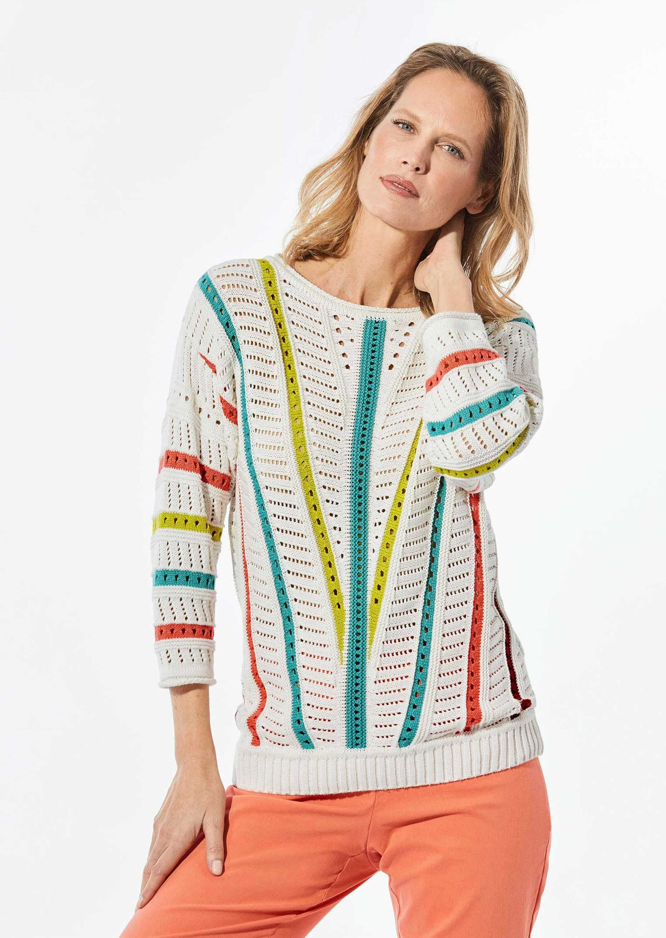 GOLDNER Rundhalspullover »Strickpullover Strickpullover mit U-Boot-Ausschnitt«