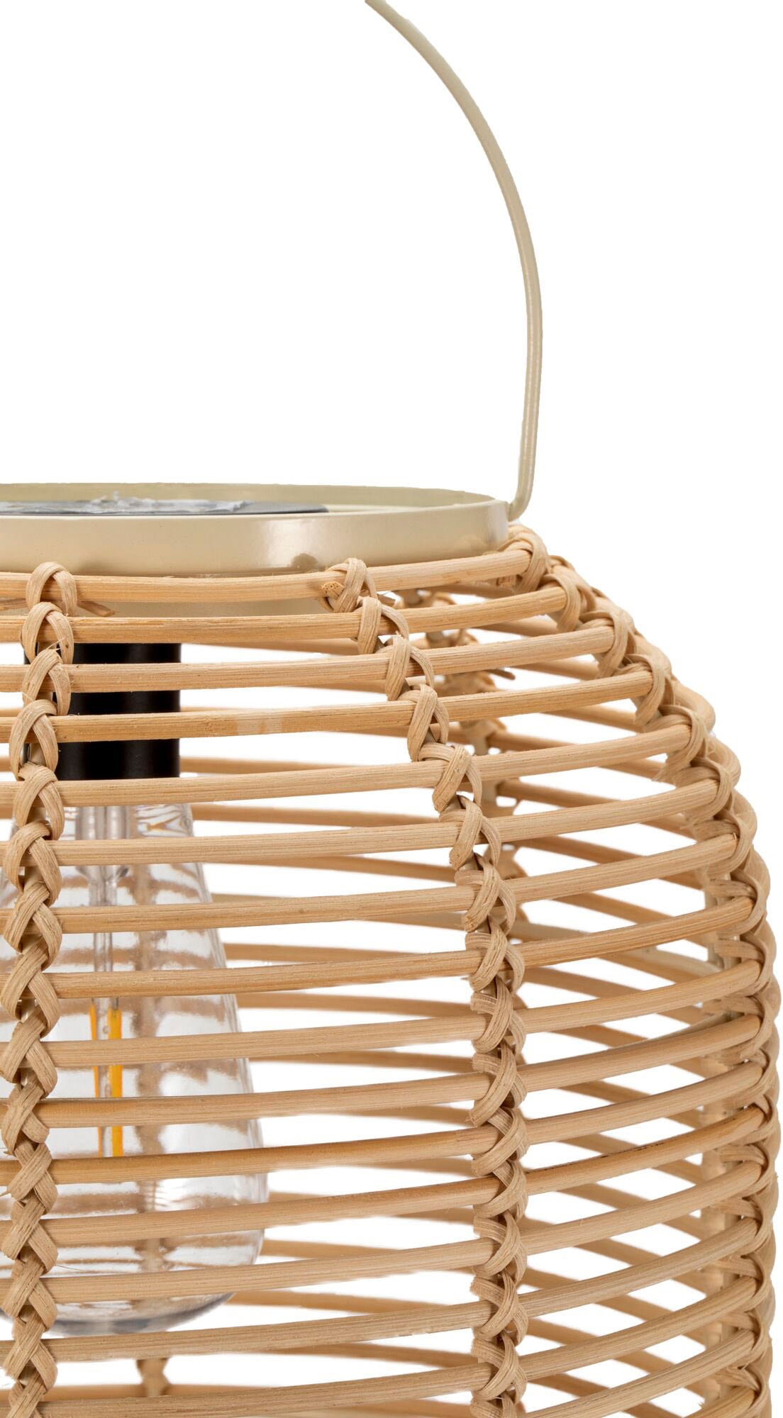 Pauleen LED Laterne »Sunshine Nature Solarlaterne Beige Rattan/Metall/Kunststoff«, 1 flammig, Solar