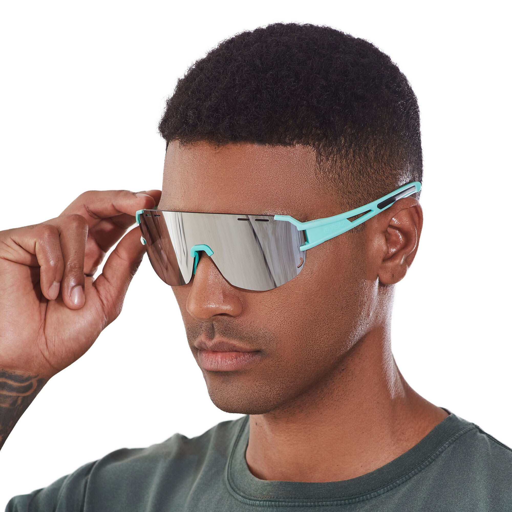 YEAZ Sportbrille »Sport-Sonnenbrille weiß/blau SUNGLOW«