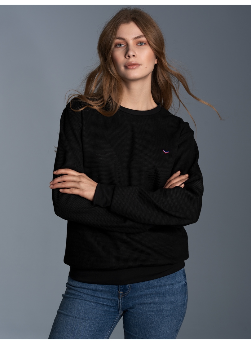 Trigema Sweatshirt »TRIGEMA Sweatshirt in Waffeloptik«