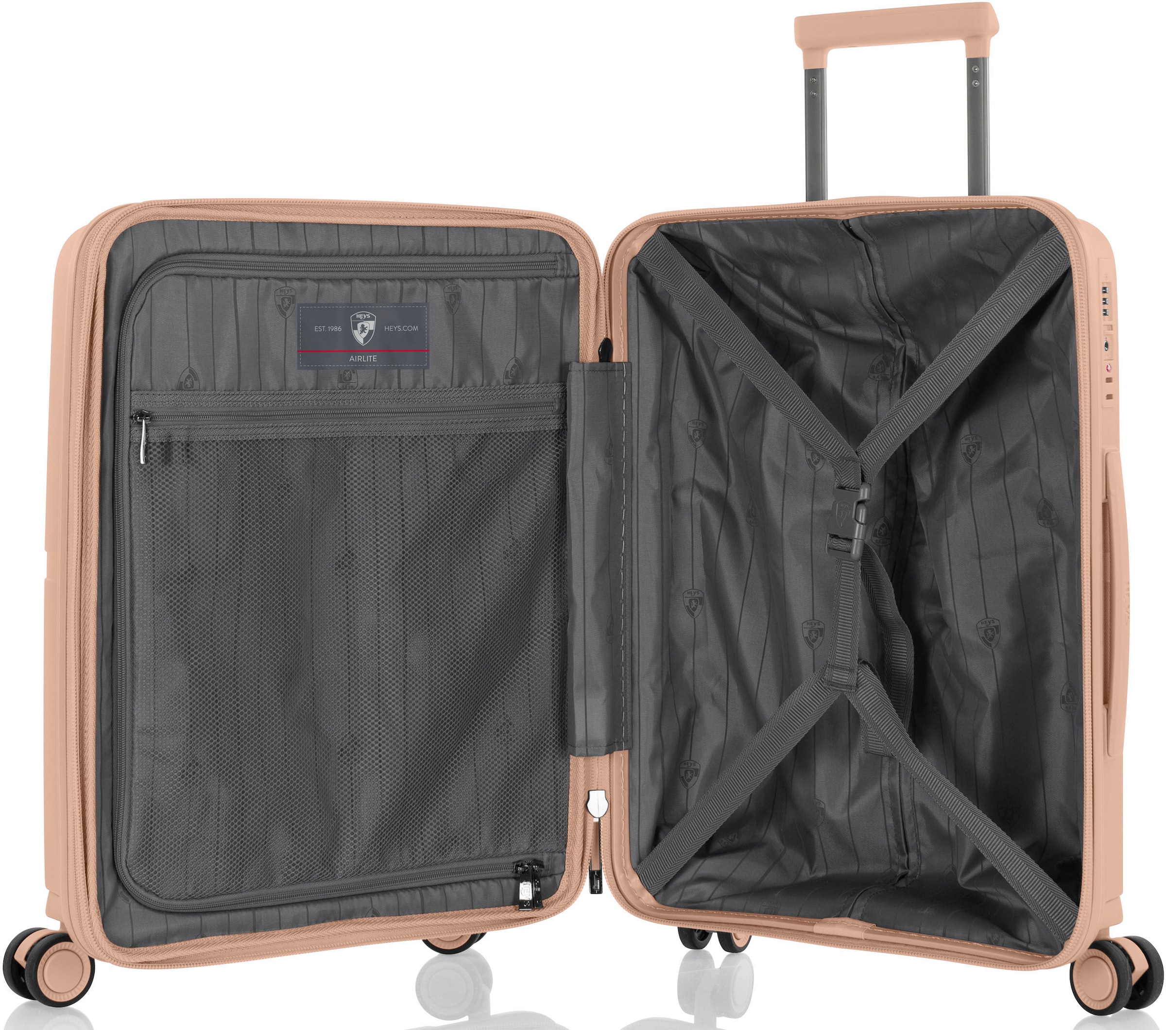 Heys Hartschalen-Trolley »AirLite, verschiedene Größen und Farben«, 4 Rollen, Heys x Joachim Llambi Hartschalen-Koffer TSA Schloss