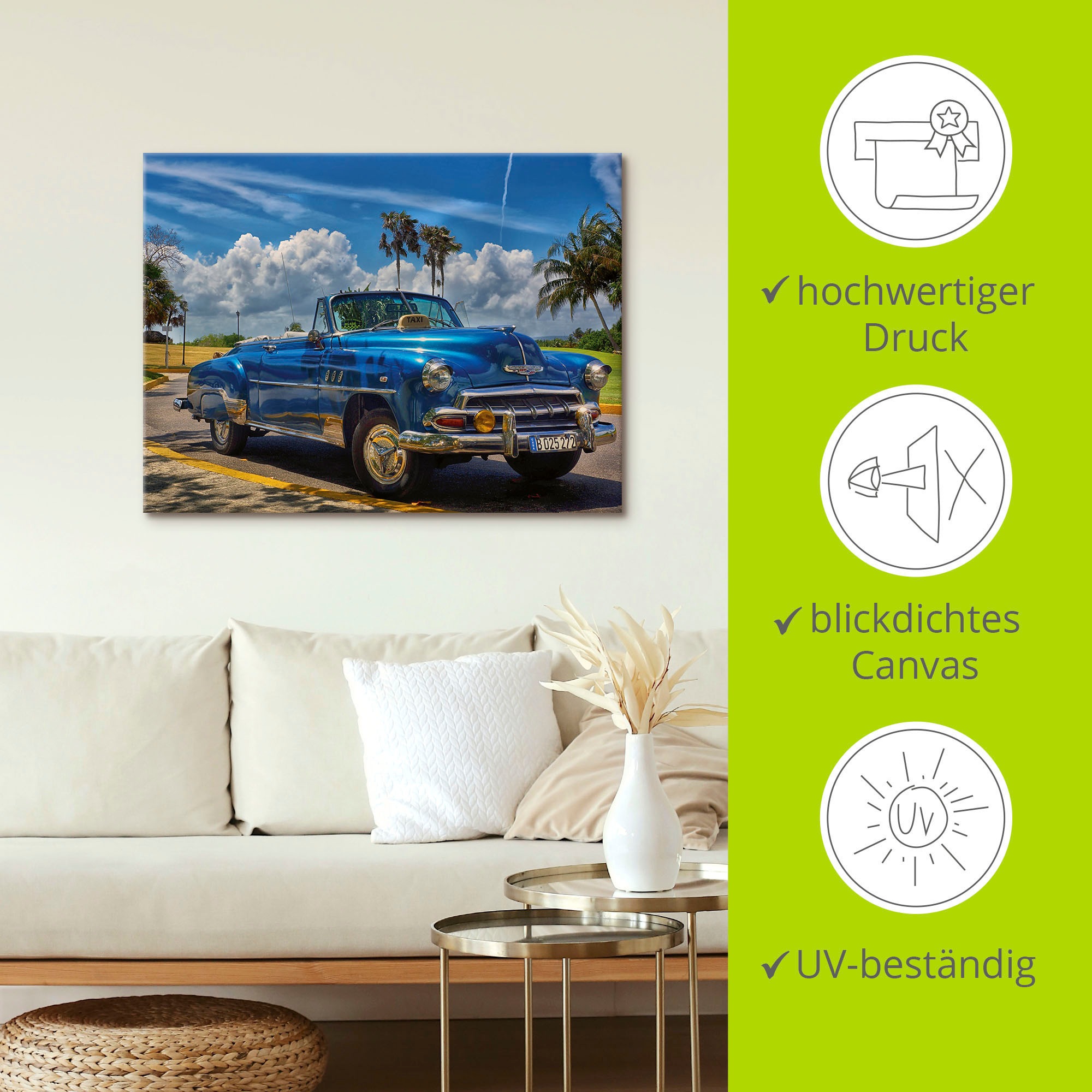 Artland Wandbild »Havanna Flair« Auto 1 Stk. tlg. als Alubild, Leinwandbild in verschied. Größen