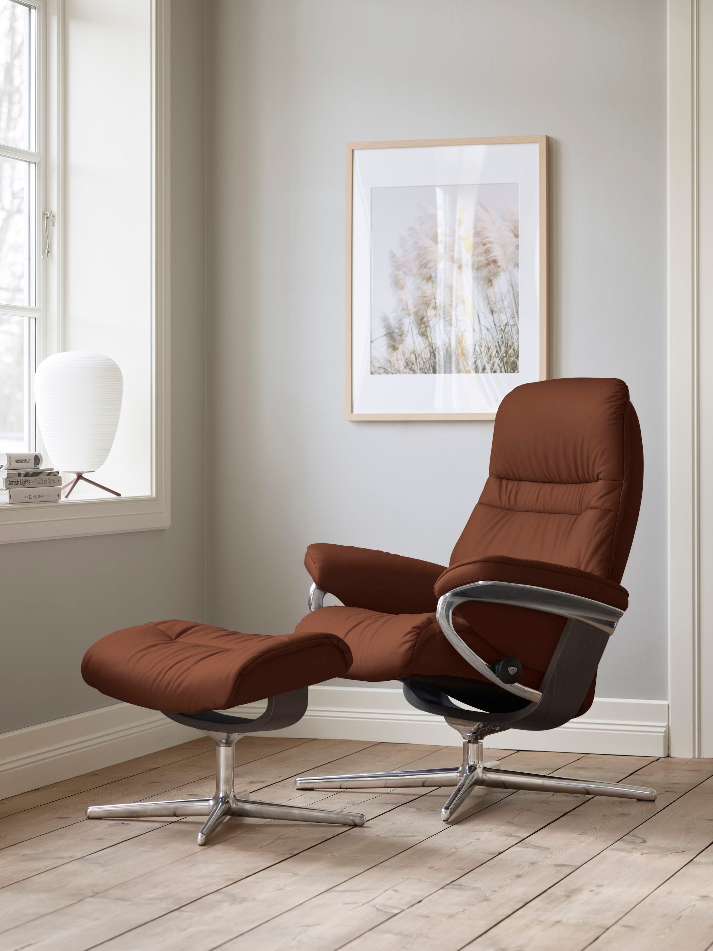 Stressless® Relaxsessel »Sunrise«, mit Cross Base, Größe S, M & L, Holzakzent Wenge