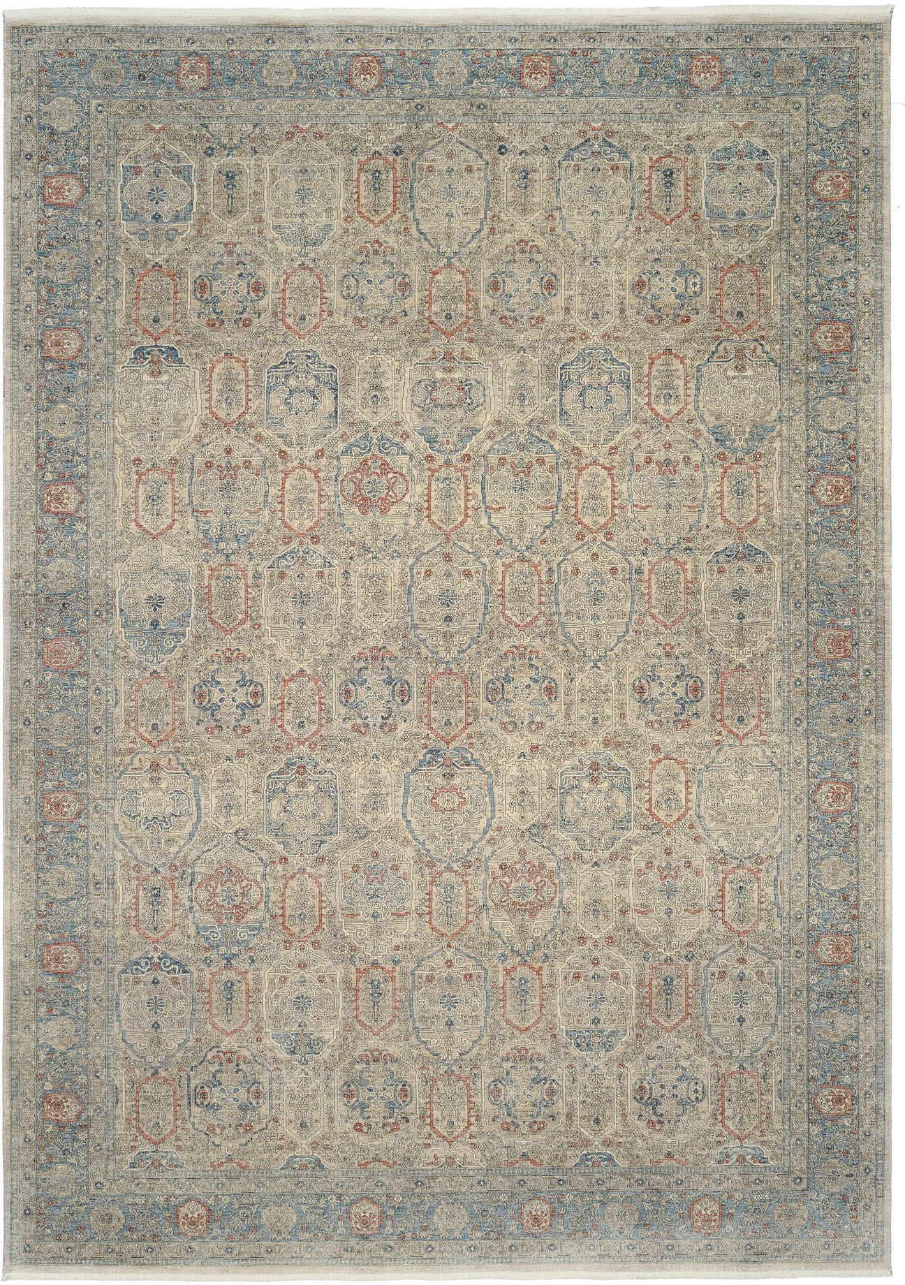 OCI DIE TEPPICHMARKE Teppich »GRAND FASHION 02« rechteckig 5 mm Höhe Vintage Optik, feine Fransen, Wohnzimmer