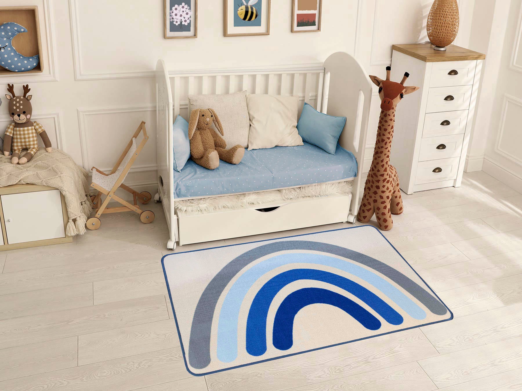Primaflor-Ideen in Textil Kinderteppich »RAINBOW« rechteckig 5 mm Höhe Kurzflor, Motiv Regenbogen, Kinderzimmer