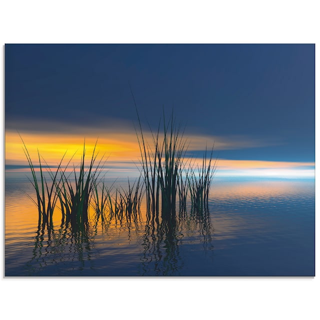 Artland Glasbild »Sonnenuntergang III«, Gewässer, (1 St.), in verschiedenen  Größen auf Raten bestellen