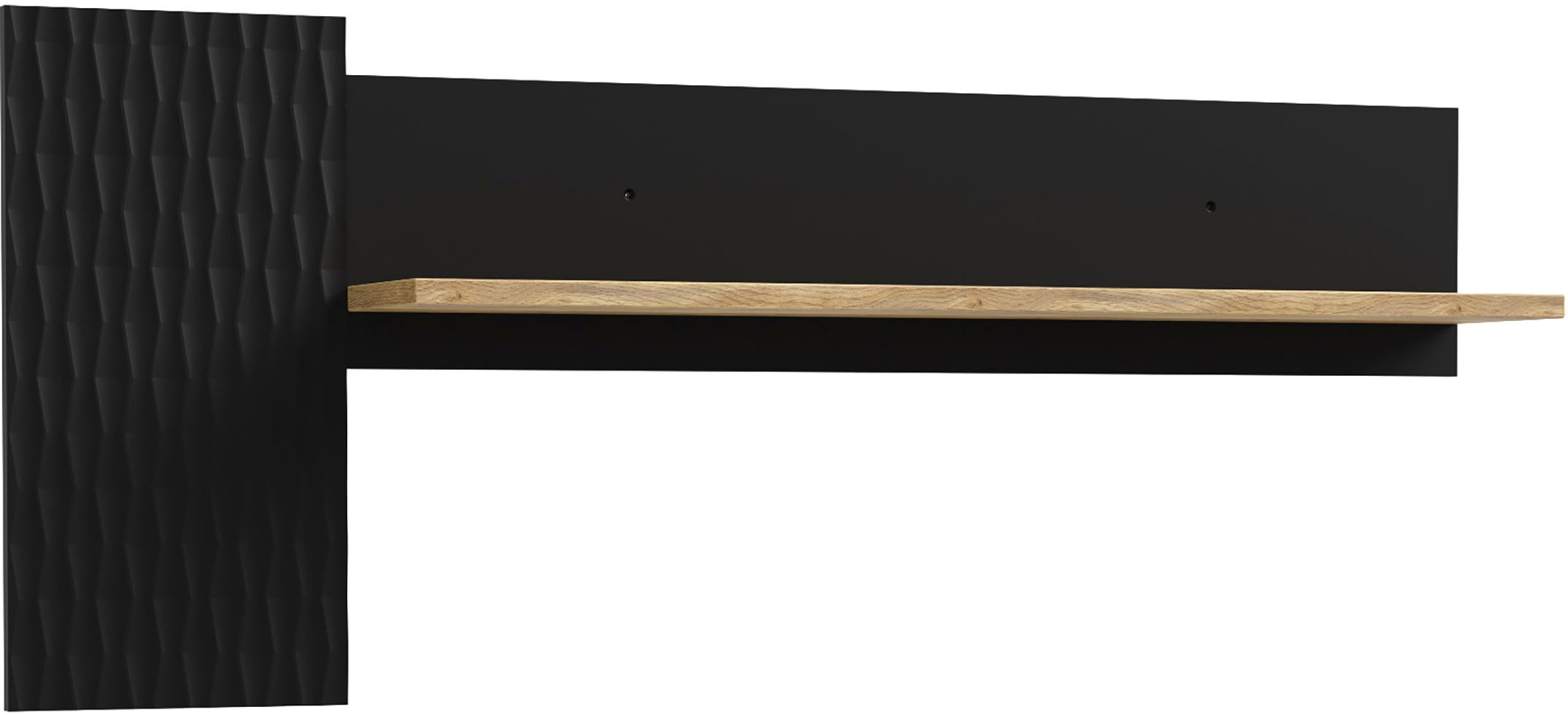FORTE Wandregal »Fixsmile«, Wandboard im extravaganten Design, strukturierte Oberfläche