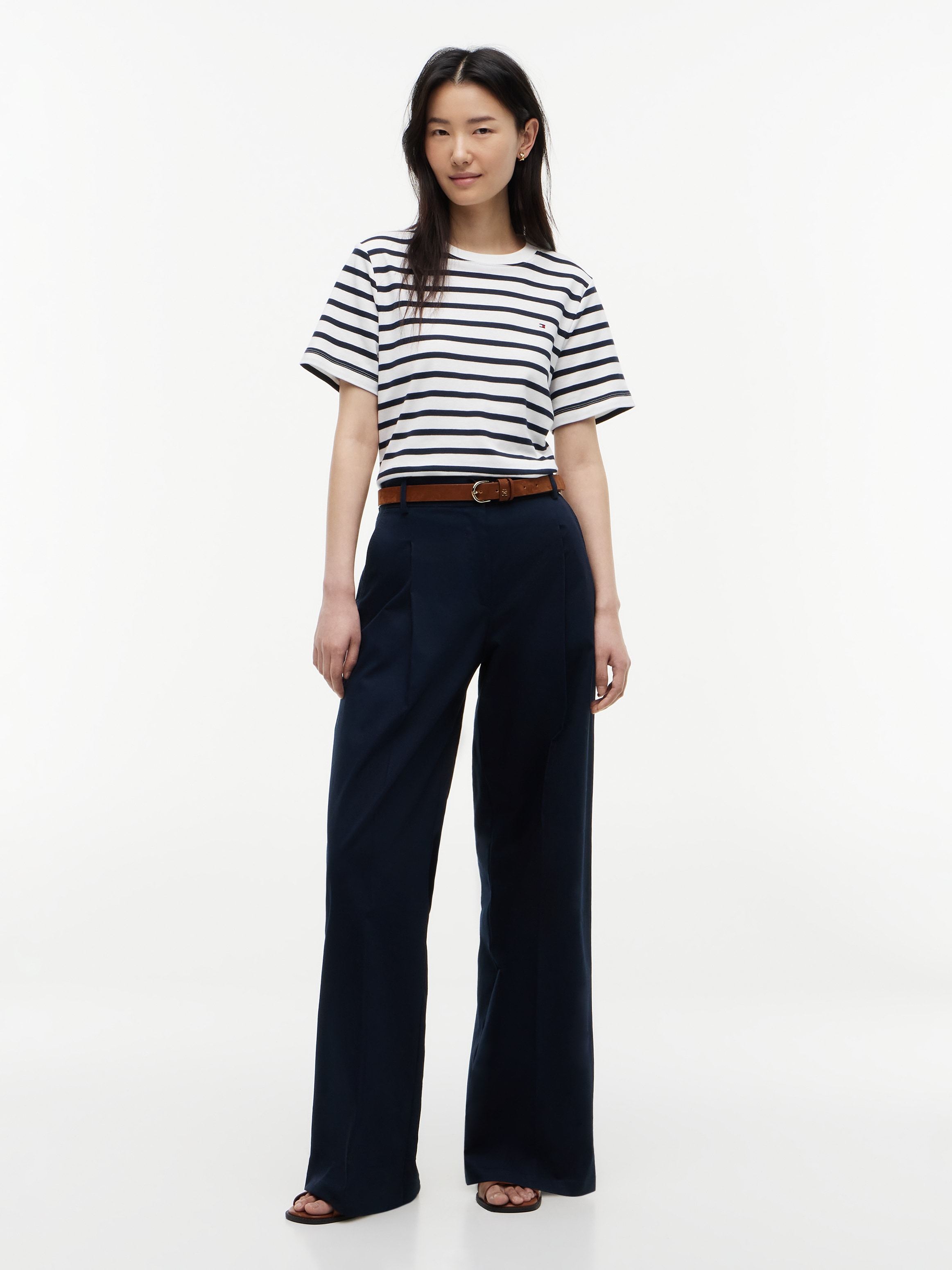 Tommy Hilfiger Anzughose »CHINO DRESSING WIDE LEG«  Aus reiner Baumwolle, mit weiter Beinform