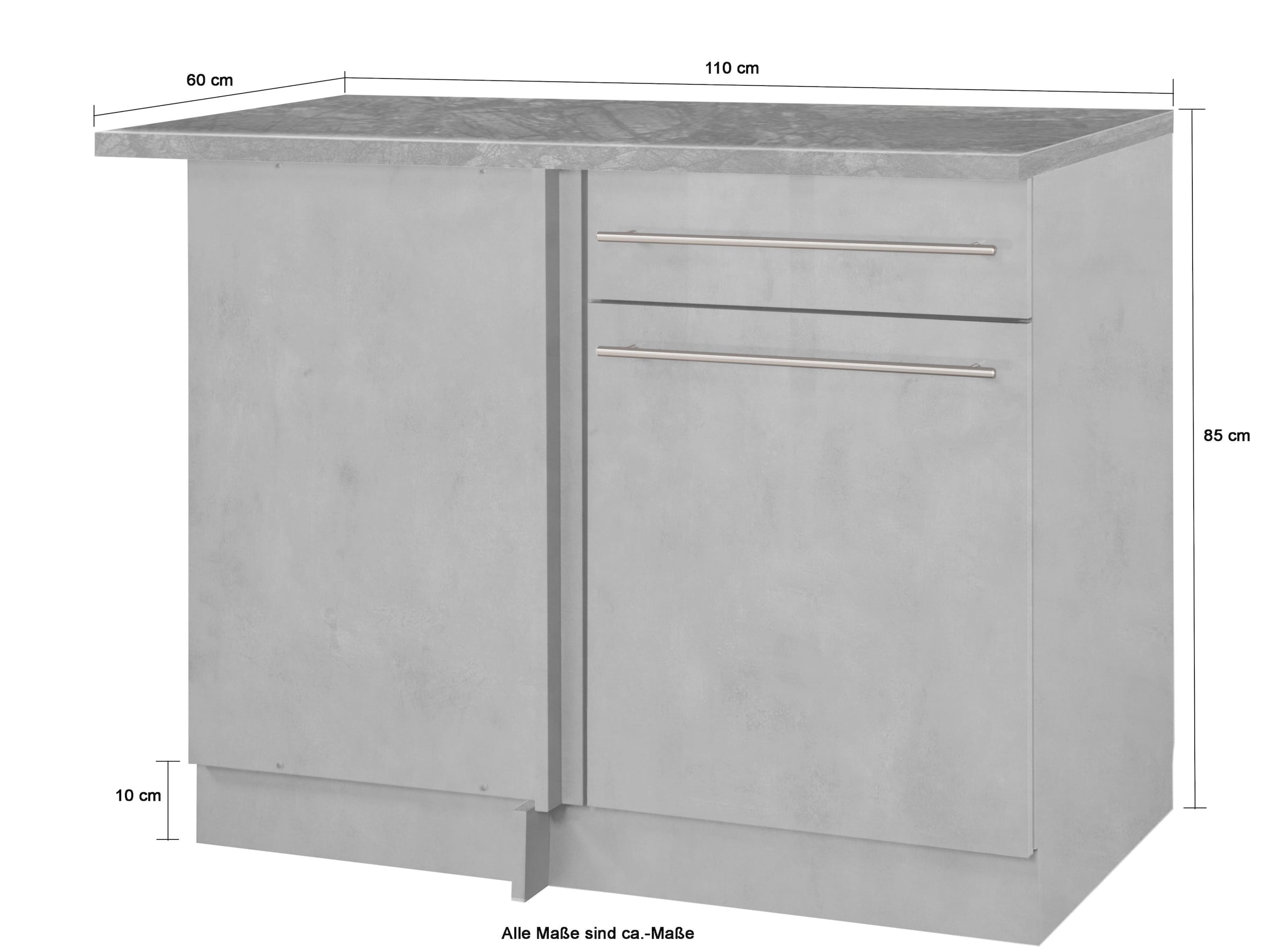 wiho Küchen Eckunterschrank auf breit, cm 110 Rechnung »Chicago«, Raumnutzung optimale für kaufen eine