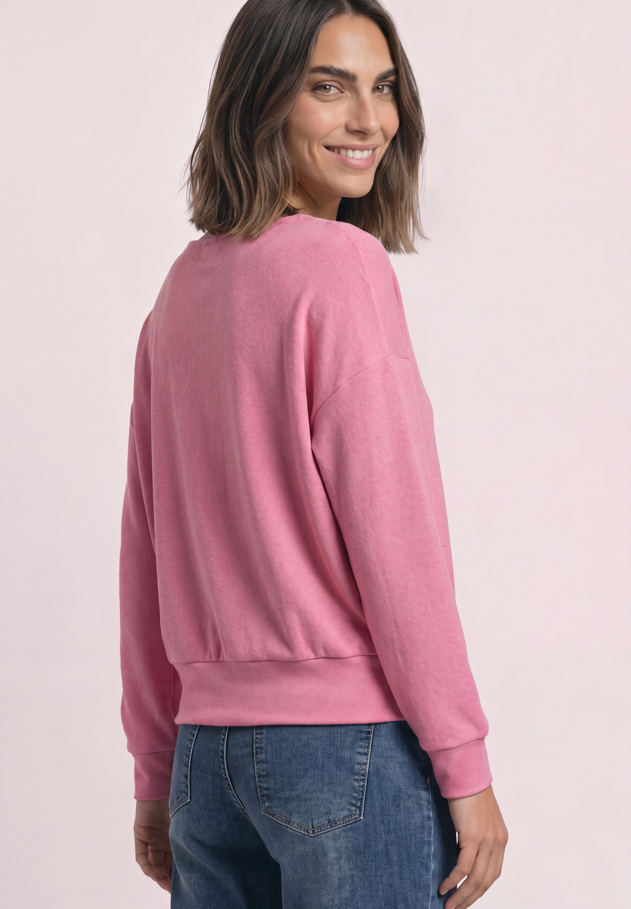 STREET ONE Langarmshirt mit Elastikbund