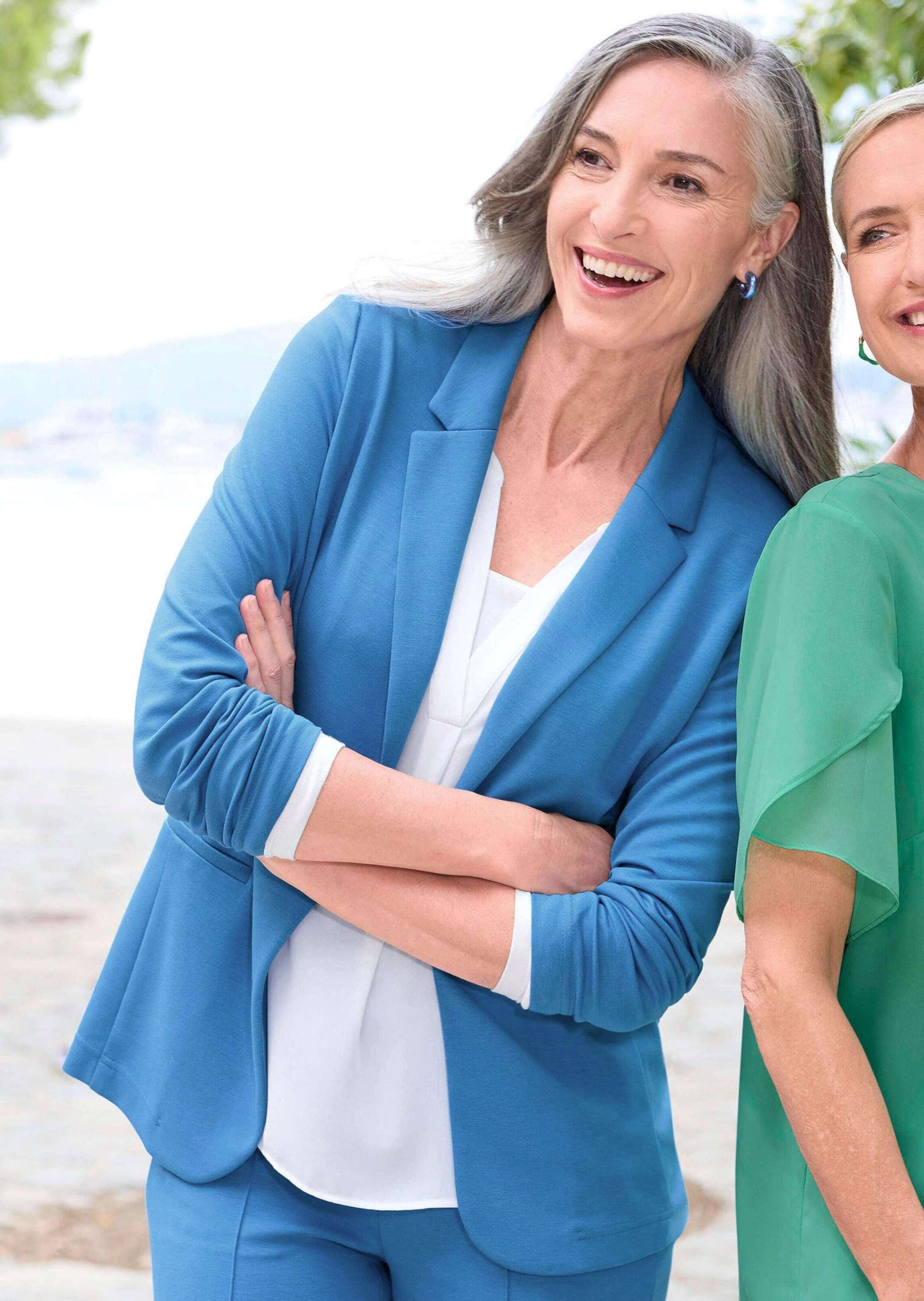 GOLDNER Jackenblazer »Kurzgröße Damenblazer mit Reverskragen und Paspeltaschen«