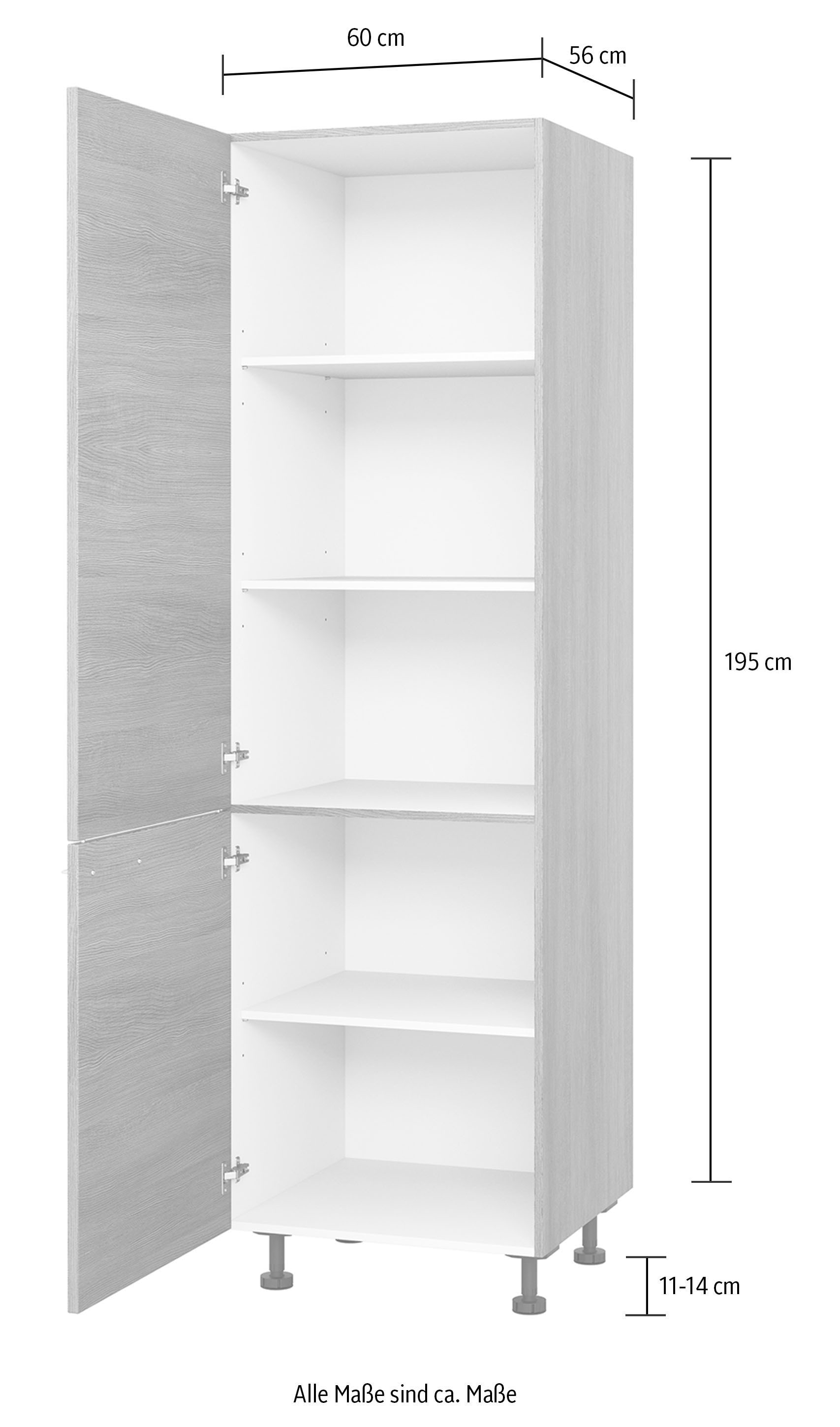 Express Küchen Vorratsschrank »Trea SV60-195«, Höhe 195 cm, Breite 60 cm  auf Raten bestellen | Vorratsschränke