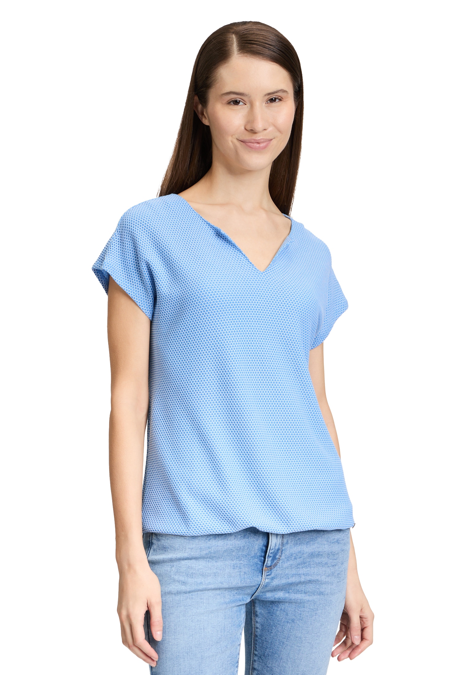 Betty&Co Kurzarmshirt »Casual-Shirt mit Struktur«