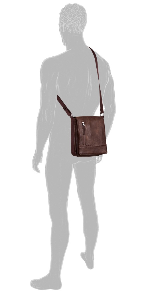 camel active Umhängetasche »Traces« aus Lederimitat, funktional mit vielen Fächern & hochwertigem Gurtband