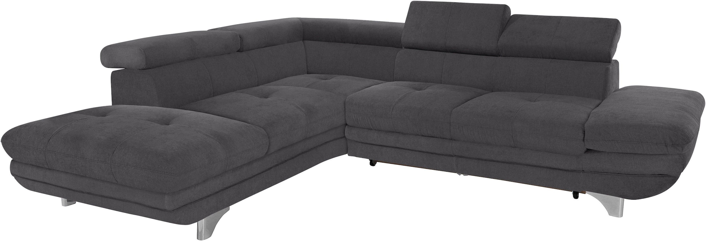 COTTA Ecksofa »Enterprise L-Form«, mit Arm- & Kopfteilverstellung, wahlweise mit Bettfunktion