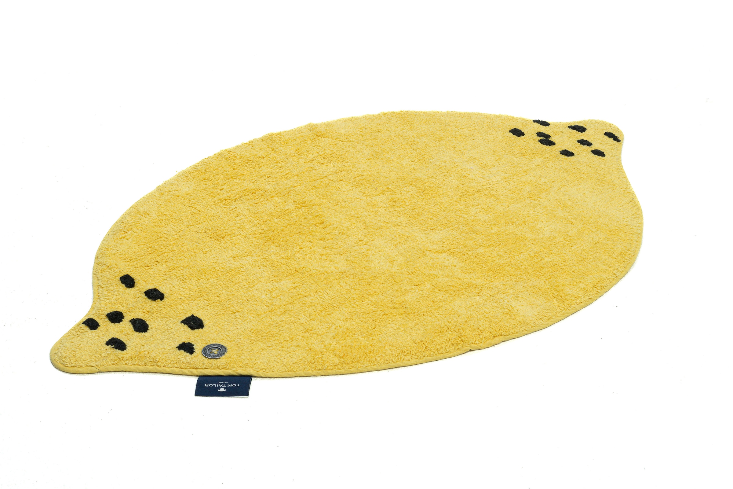 TOM TAILOR HOME Badematte »Bings Lemon«, fußbodenheizungsgeeignet, Badteppich, Motivform Zitrone, reine Baumwolle, Uni Farben, waschbar
