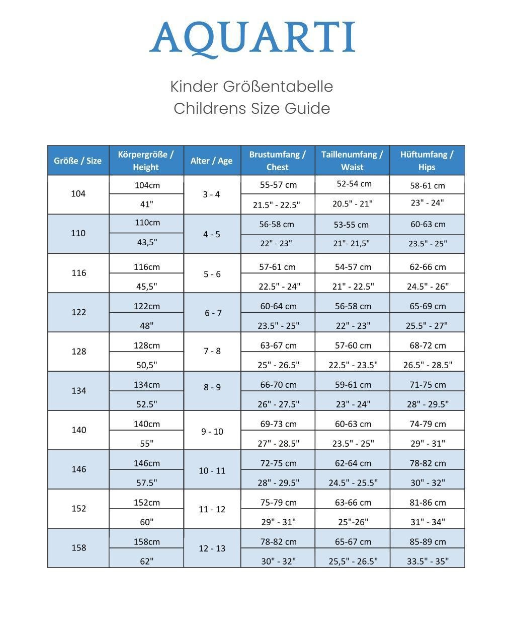 AQUARTI Turnanzug »Body Mädchen Gymnastikanzug Kurzarm«