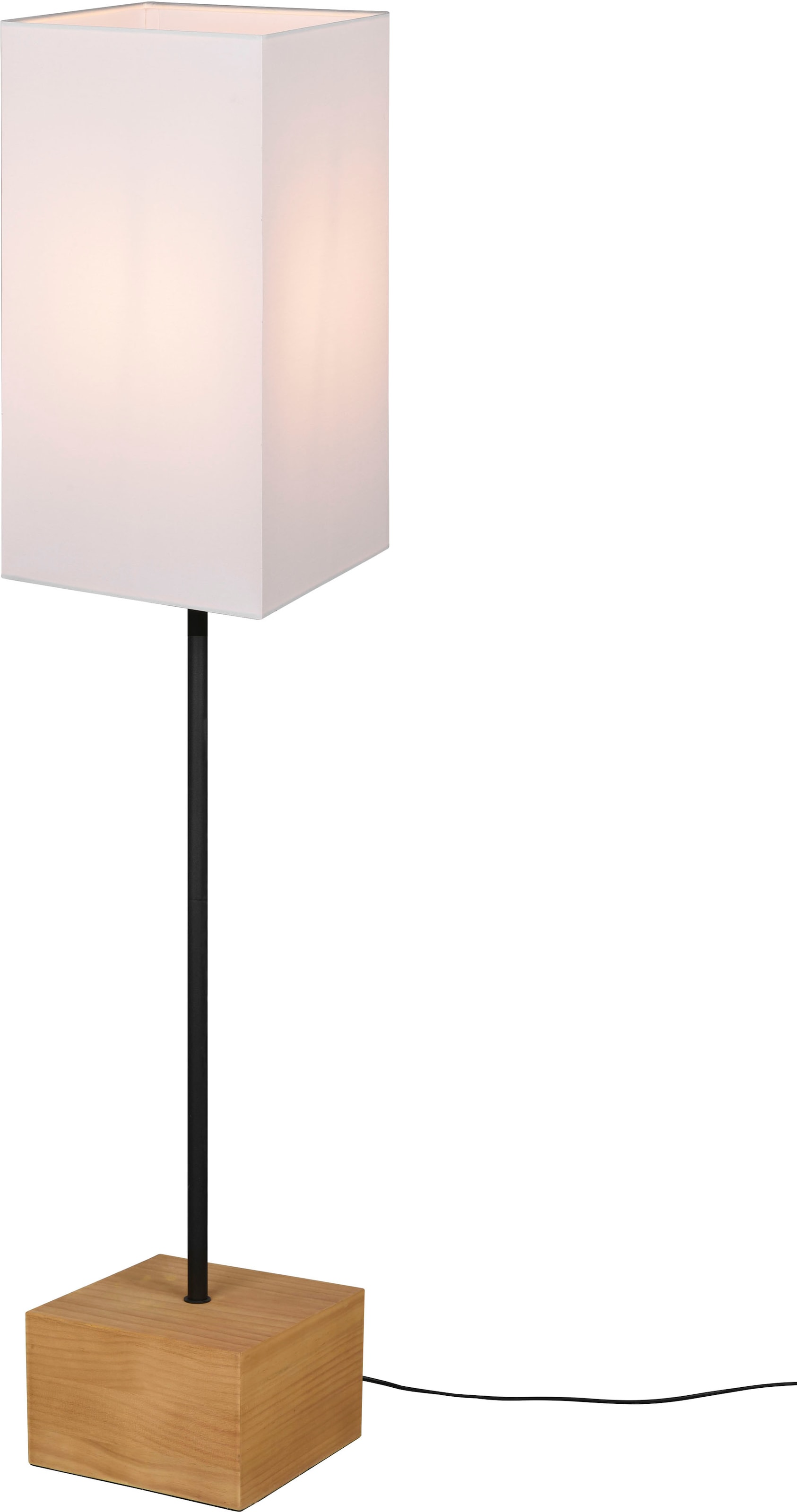 TRIO Leuchten Höhe 150cm flammig-flammig, online 1 60W 1xE27 mit Garantie kaufen Jahren Stehleuchte 3 Stoffschirm exkl »Woody«, Fußschalter XXL max Stehlampe | Holz