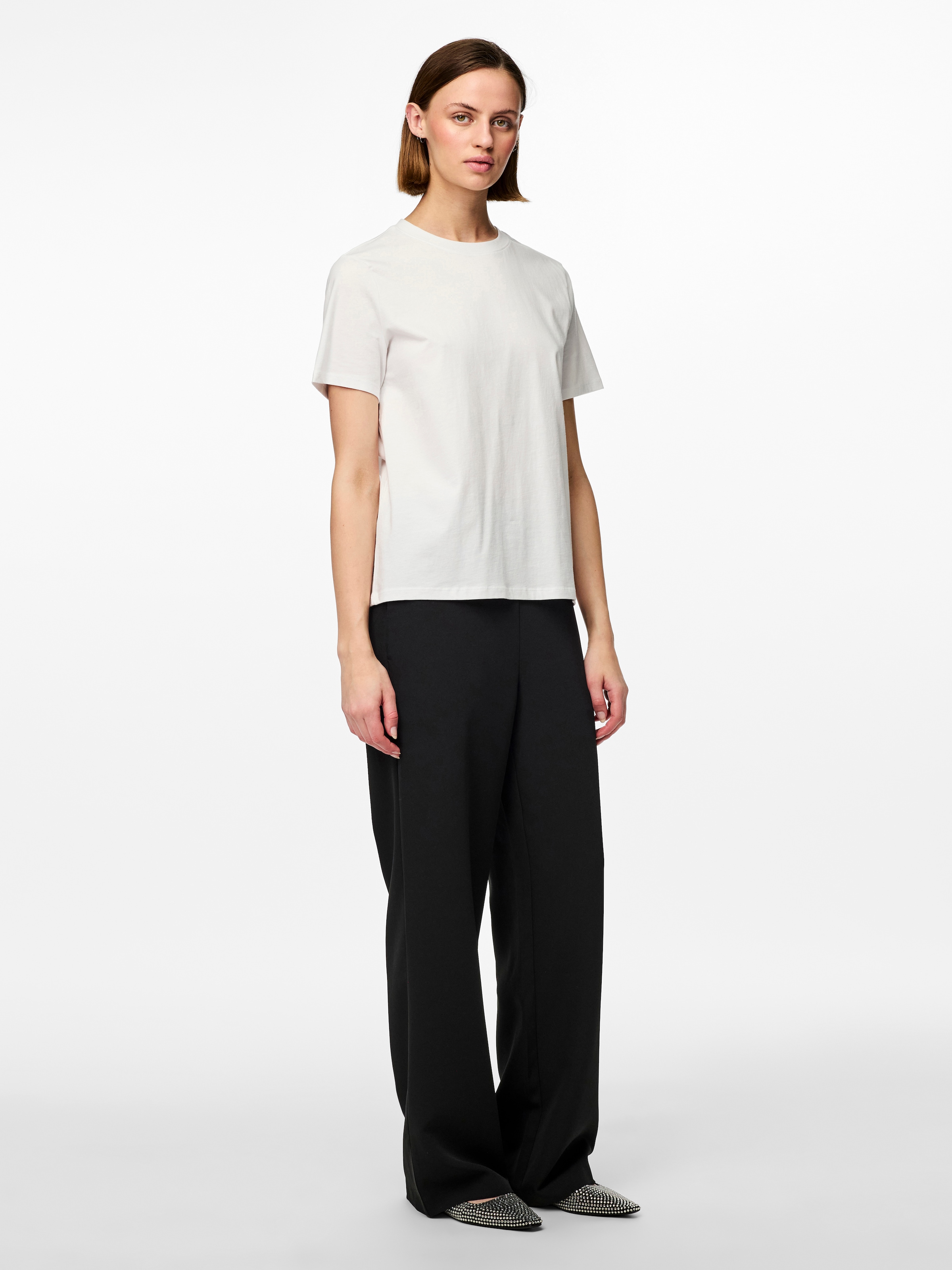 pieces Anzughose »PCBOSELLA HW WIDE PLAIN PANT NOOS«