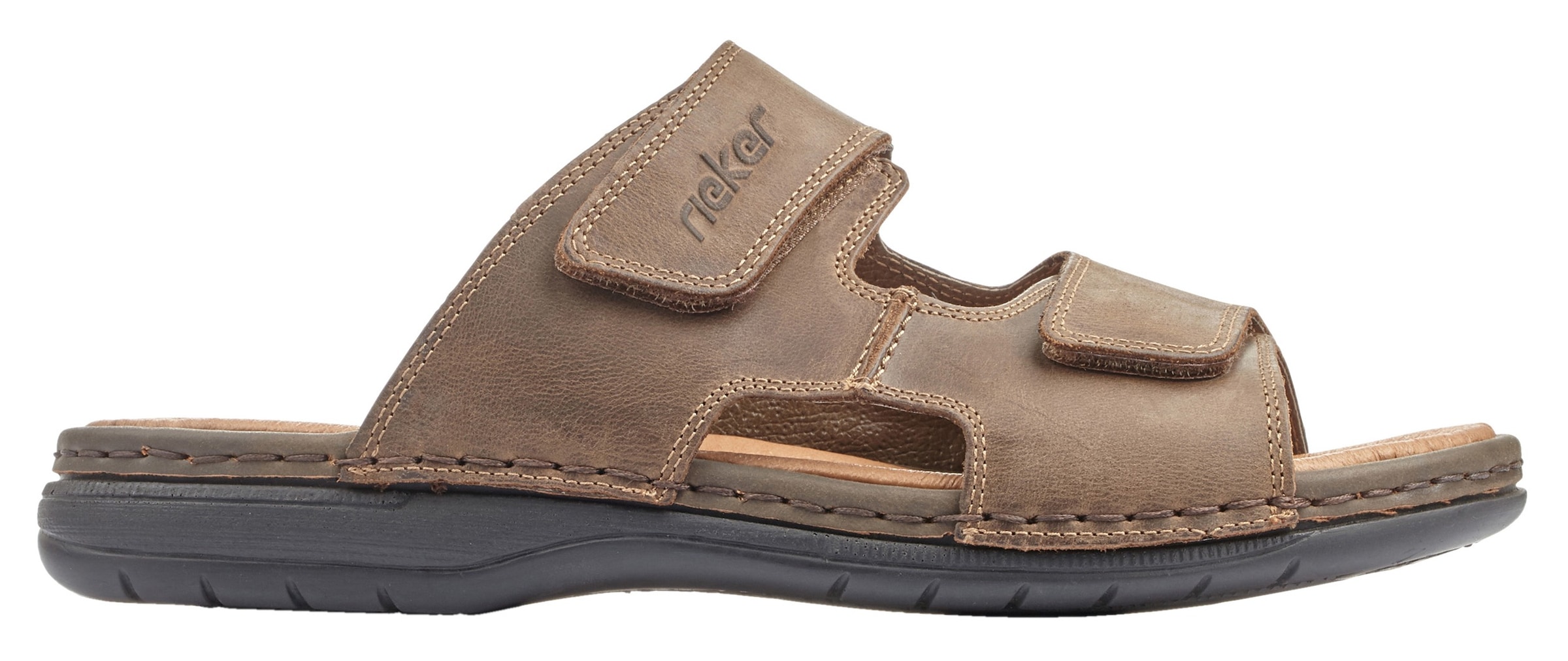Rieker Pantolette  , Sommerschuh, Strandschuh, Hausschuh mit weicher Innensohle