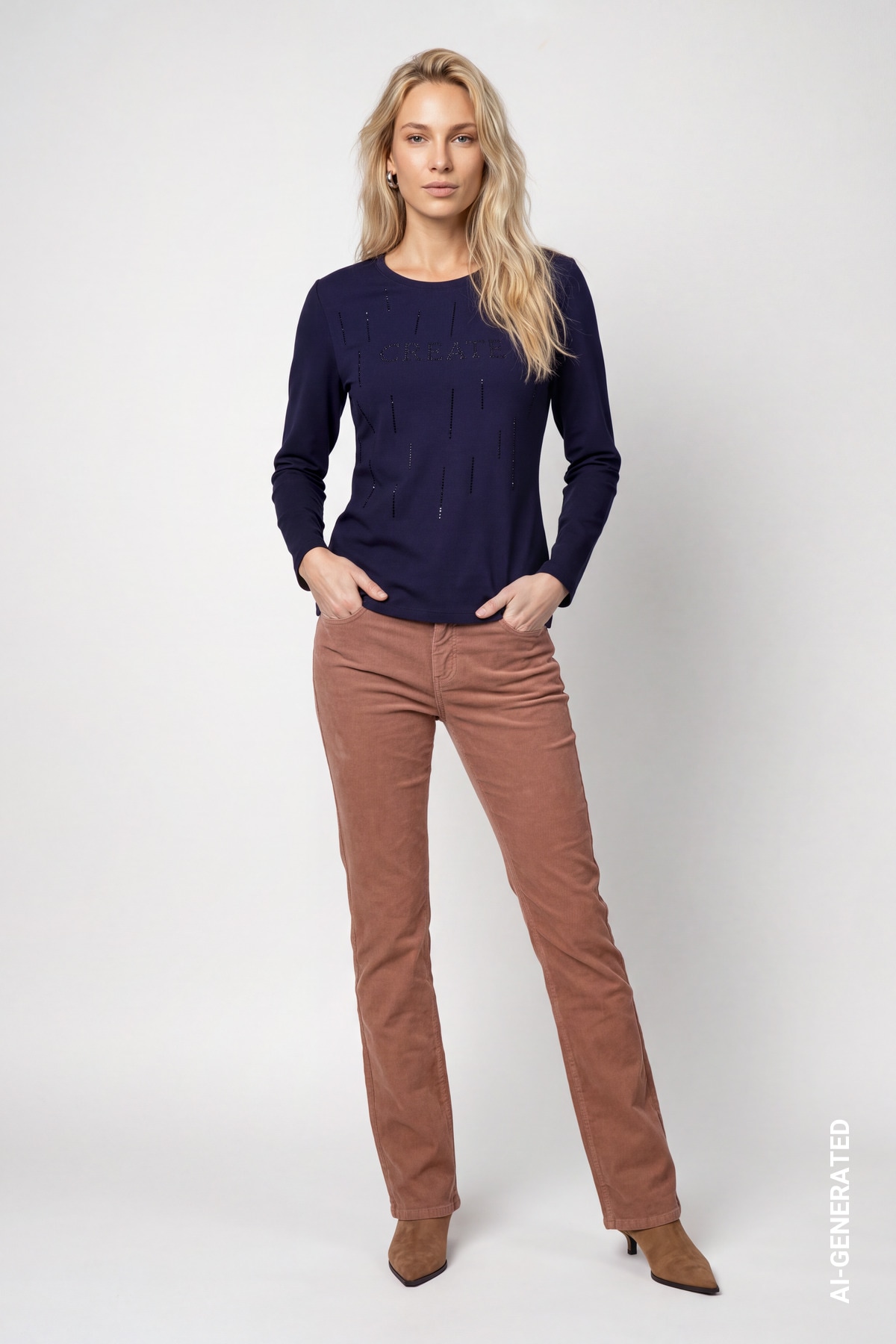 Monari Langarmshirt Regular fit mit Rundhalsausschnitt