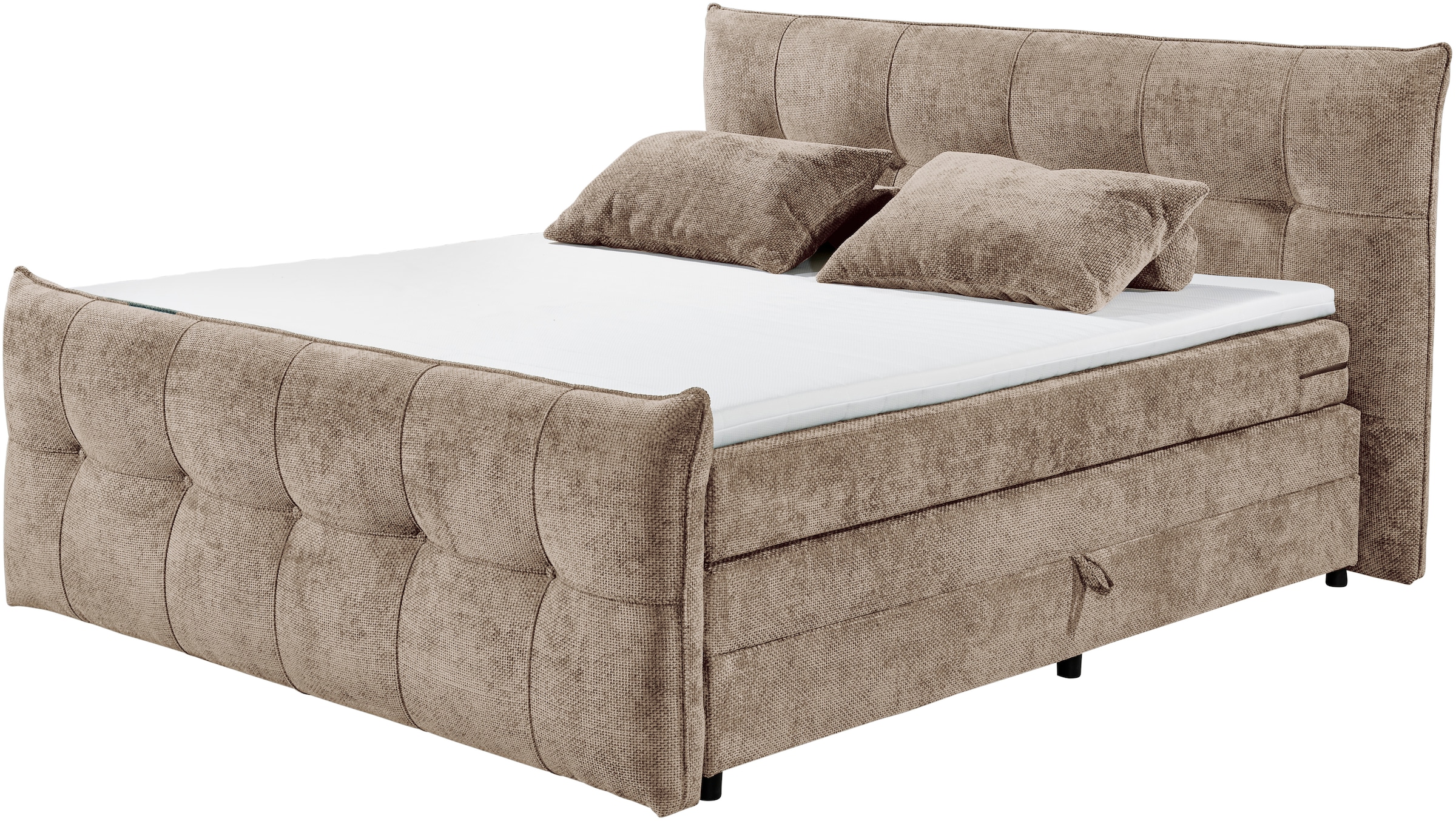 ED EXCITING DESIGN Boxspringbett »Gallina«, mit Bettkasten, inkl. Topper