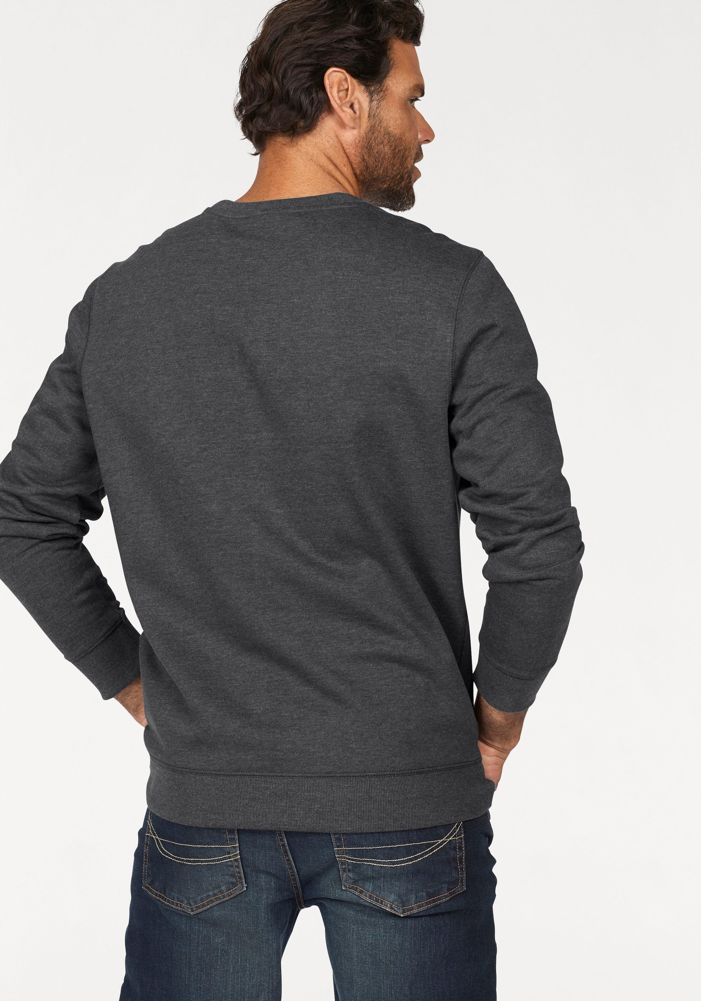 Man's World Sweatshirt, Langarm, Basic-Stil, unifarben, Rundhalsausschnitt