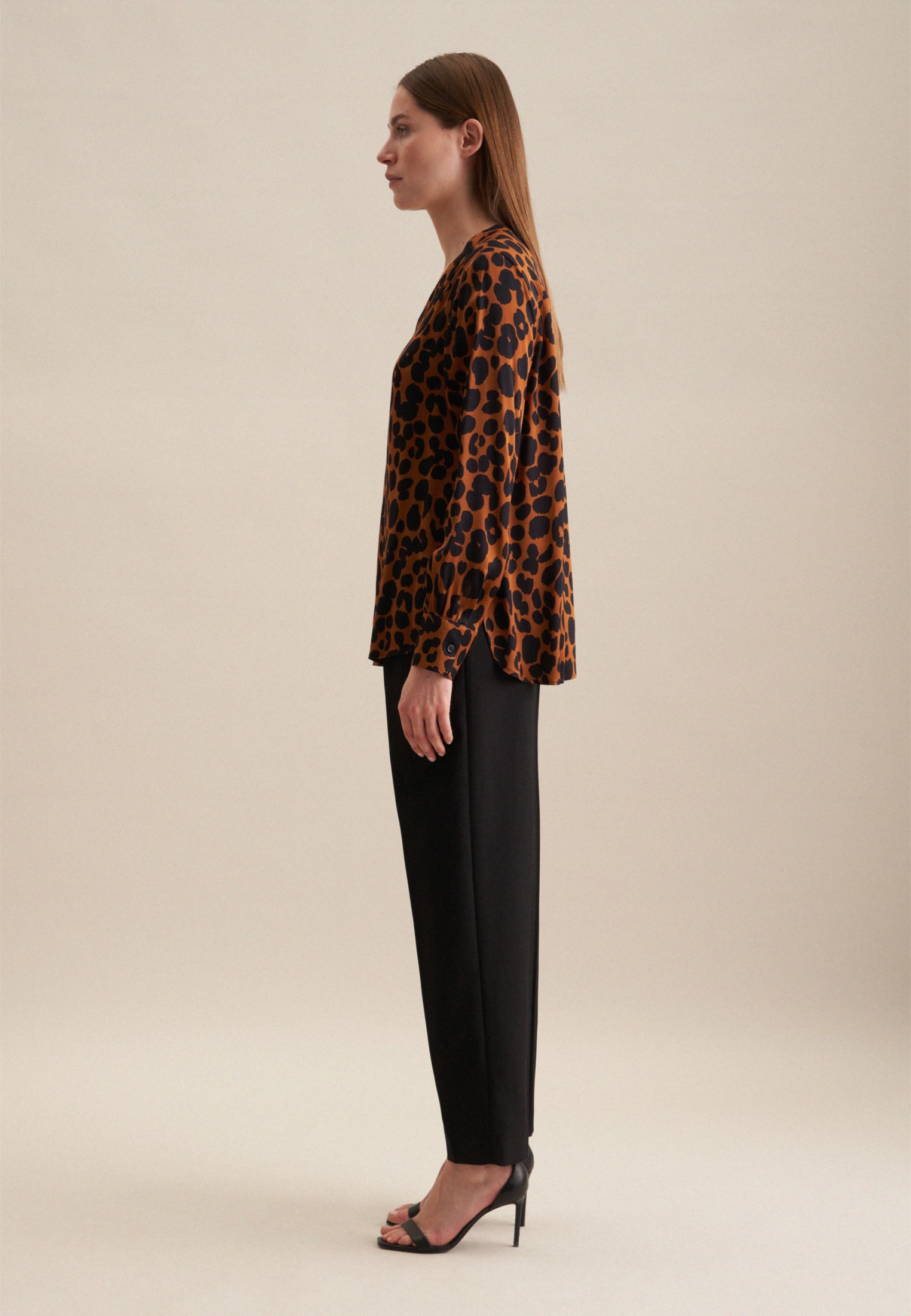 seidensticker Shirtbluse »Schwarze Rose« 1/1 V-Neck Druck