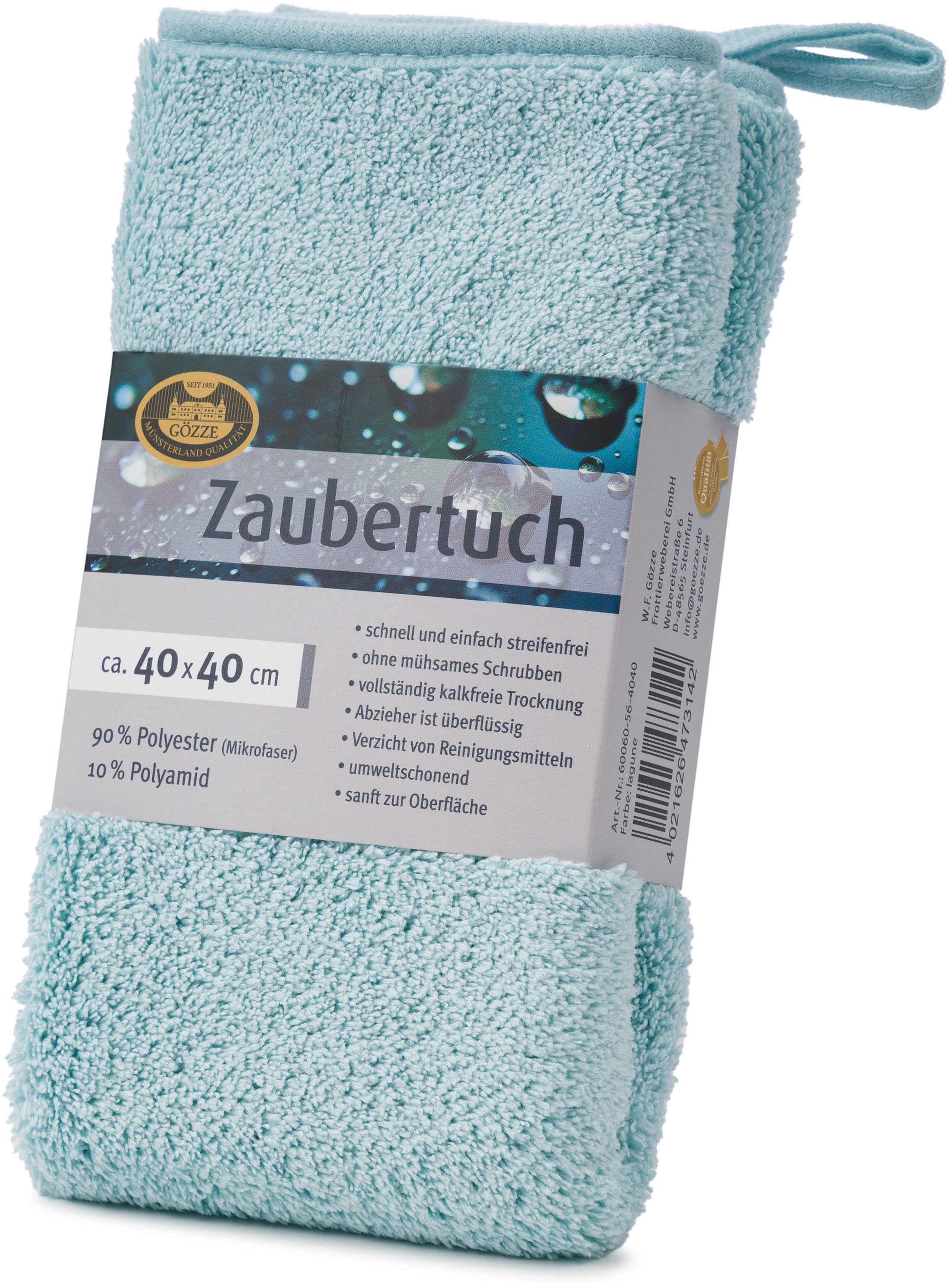 Gözze Mikrofasertuch »Zaubertuch« (Mikrofaser 40 cmx40 cm Set, 2 Stk. tlg. hohe Wasseraufnahme, extrem saugstark, zum reinigen und trocknen