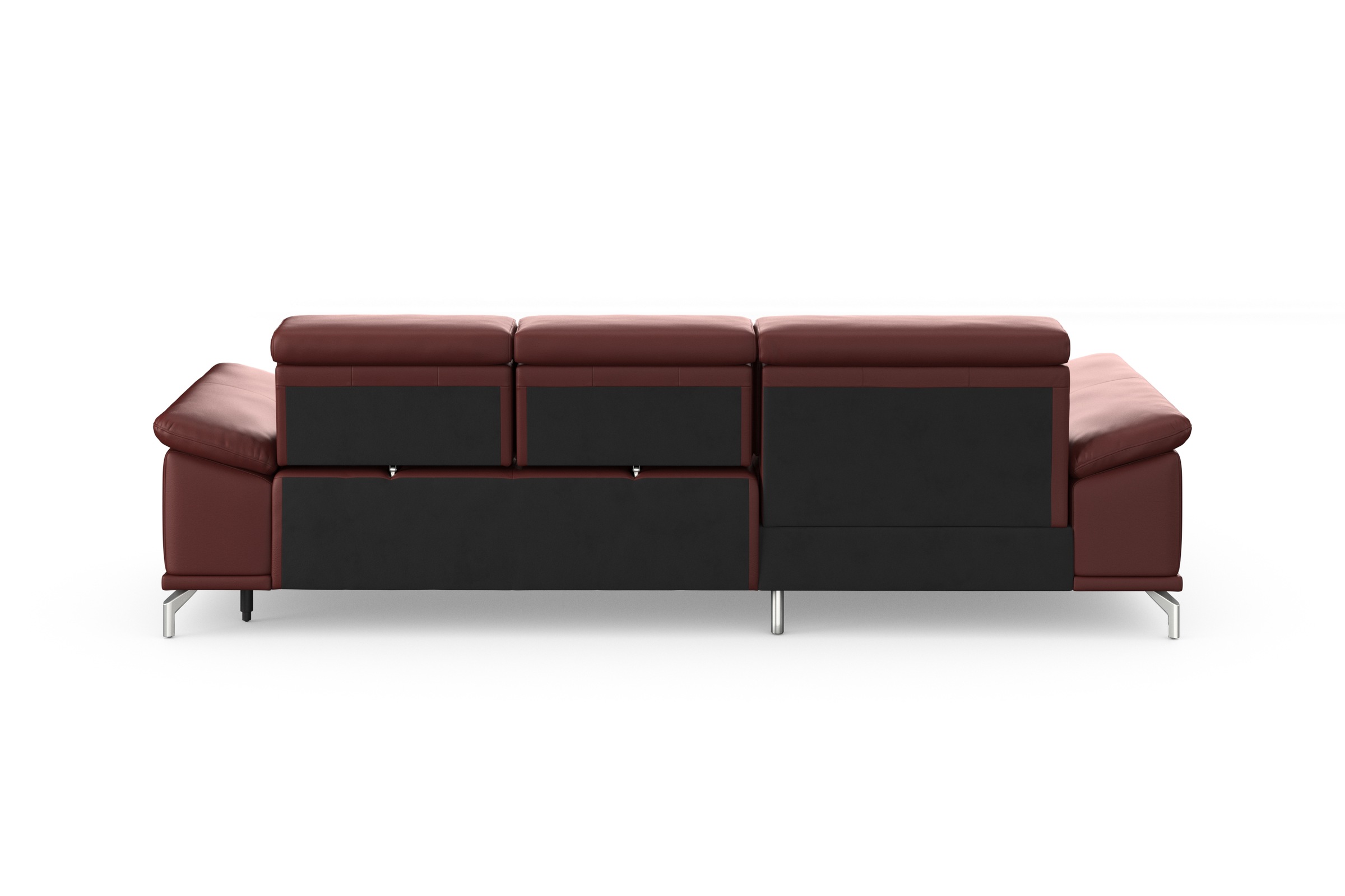 sit&more Ecksofa »Cabrio L-Form, mit Sitztiefenverstellung, Arm- und Kopfteilverstellung«, 2 Nierenkissen, Federkern, optional Bettfunktion und Stauraum
