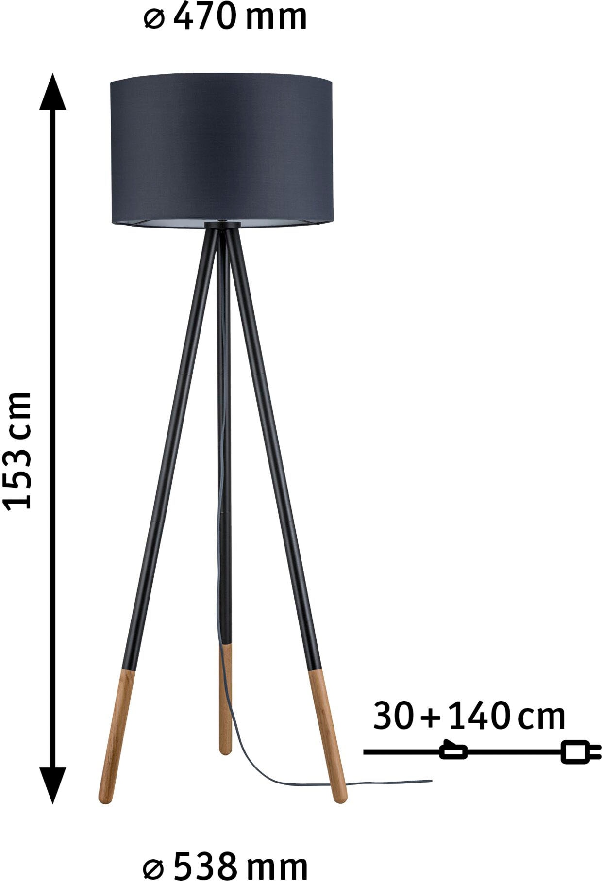 Paulmann LED Stehlampe »Rurik«, 1 flammig, Leuchtmittel E27 | ohne Leuchtmittel, E27