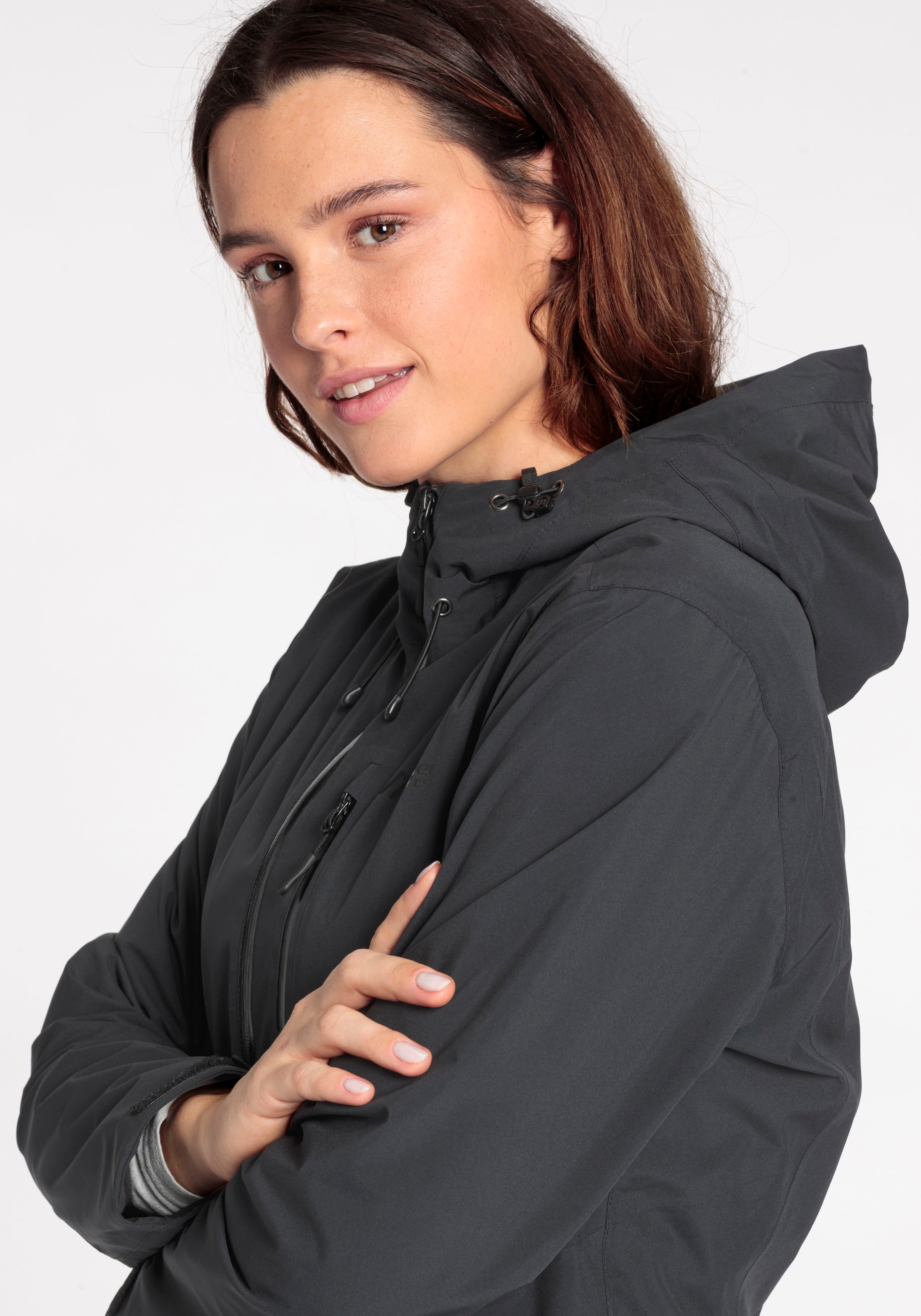 Maier Sports Funktionsjacke, mit Kapuze, Wasserdichte Übergangsjacke, auch in großen Größen erhältlich